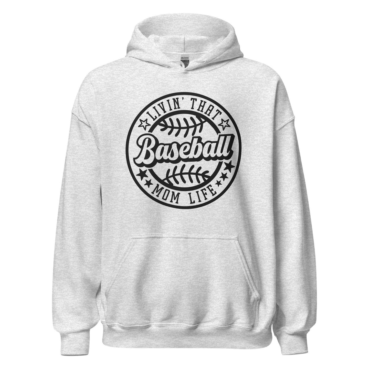 Livin That Baseball Mom Life Hoodie Ash / S Spirit Gear Collective Hoodie