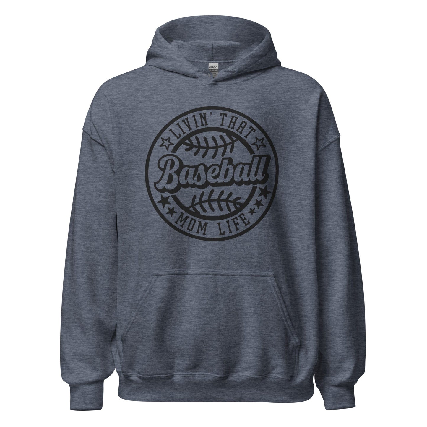 Livin That Baseball Mom Life Hoodie Heather Sport Dark Navy / S Spirit Gear Collective Hoodie