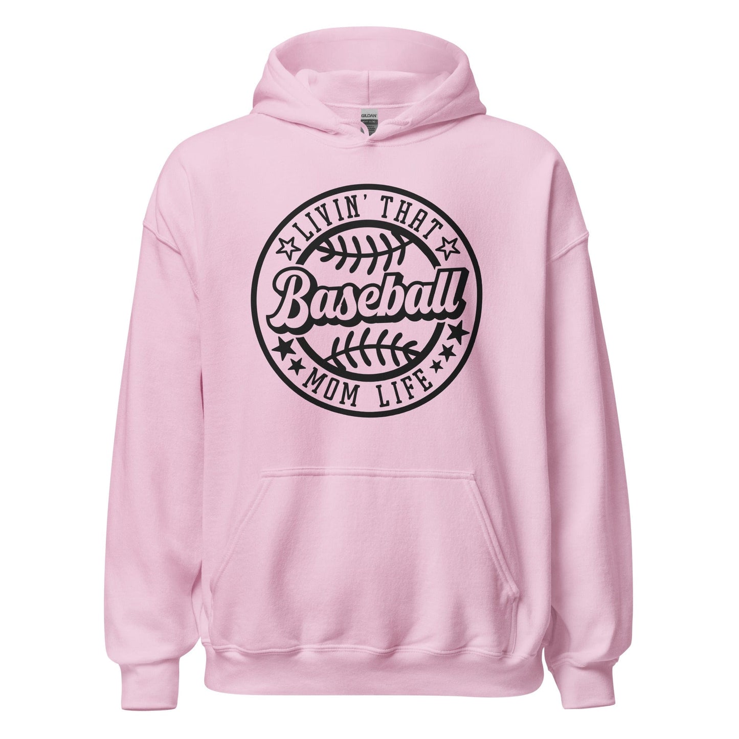 Livin That Baseball Mom Life Hoodie Light Pink / S Spirit Gear Collective Hoodie