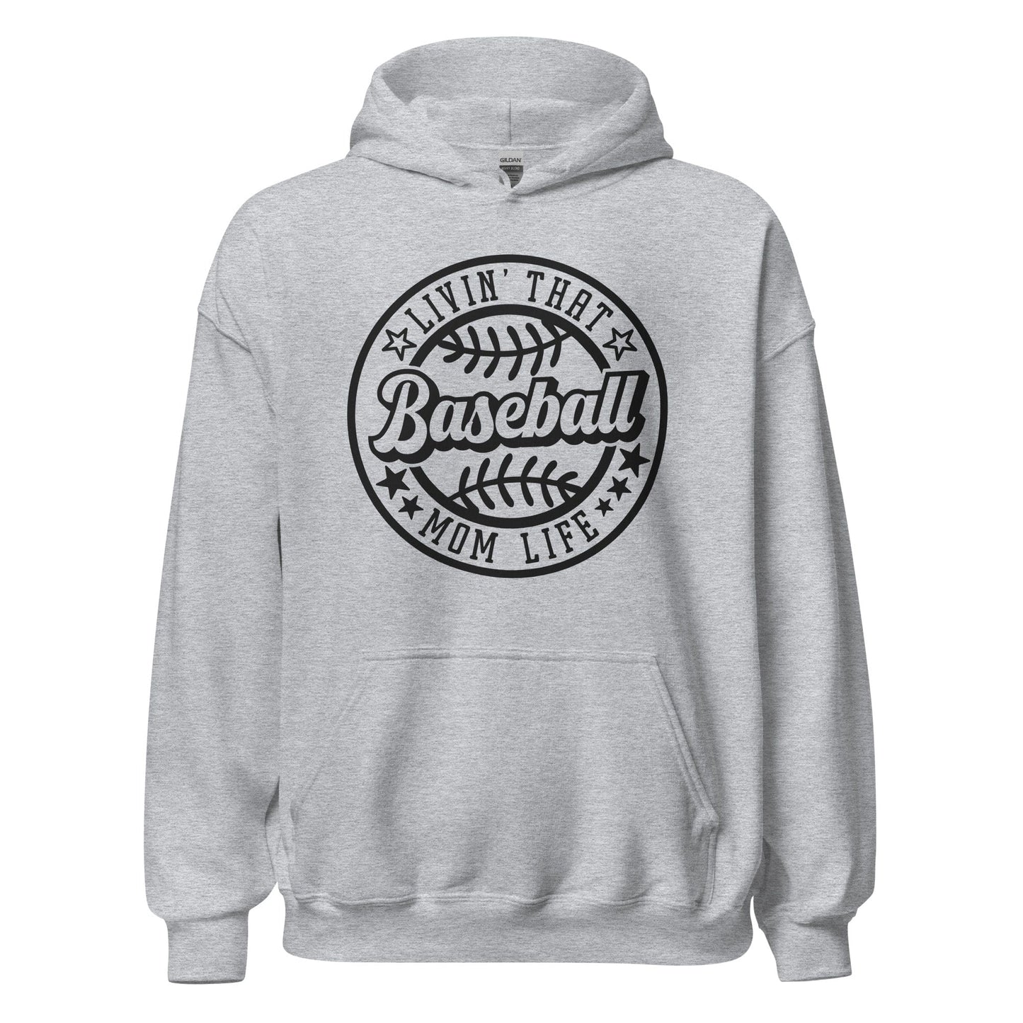 Livin That Baseball Mom Life Hoodie Sport Grey / S Spirit Gear Collective Hoodie