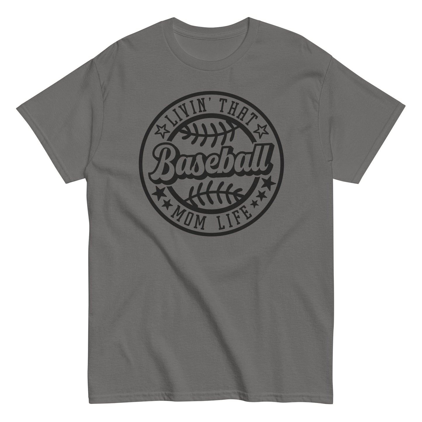 Livin That Baseball Mom Life Shirt Charcoal / S Spirit Gear Collective T-Shirt