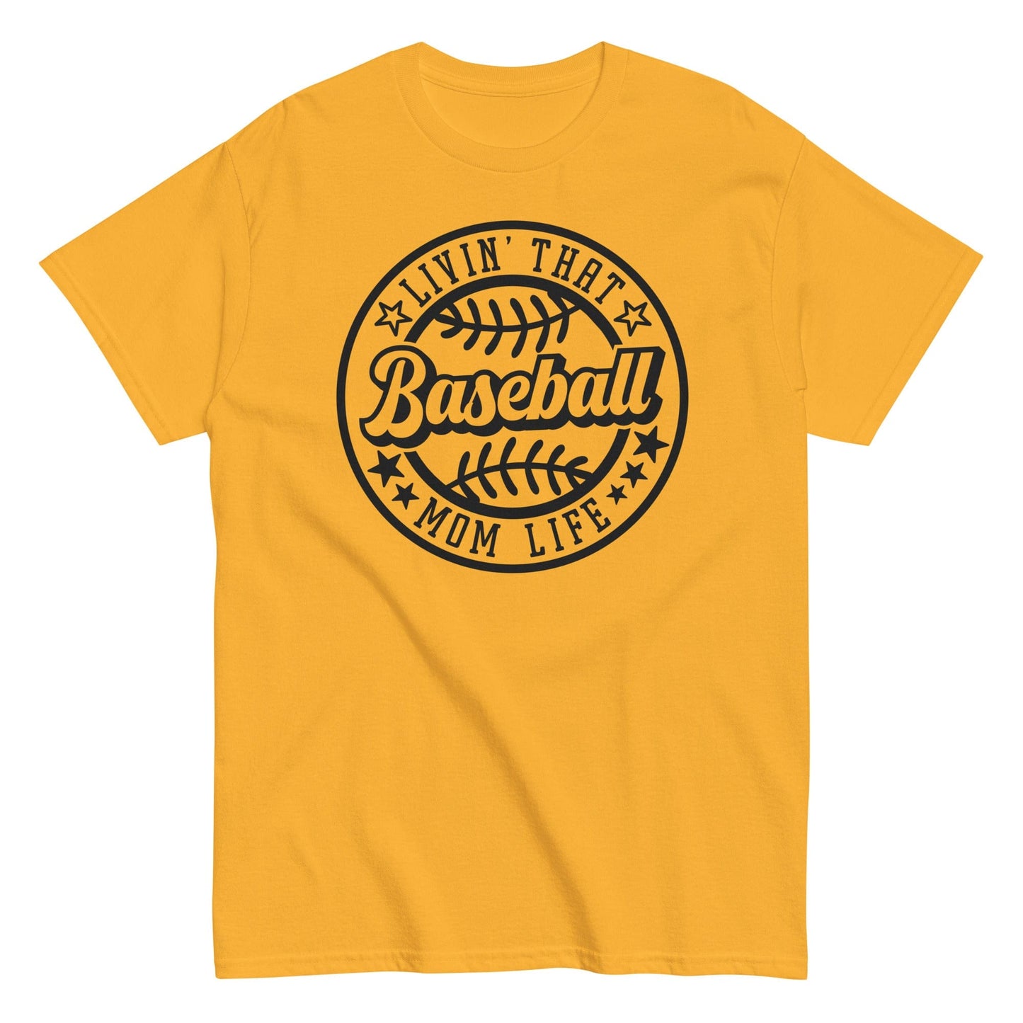 Livin That Baseball Mom Life Shirt Gold / S Spirit Gear Collective T-Shirt