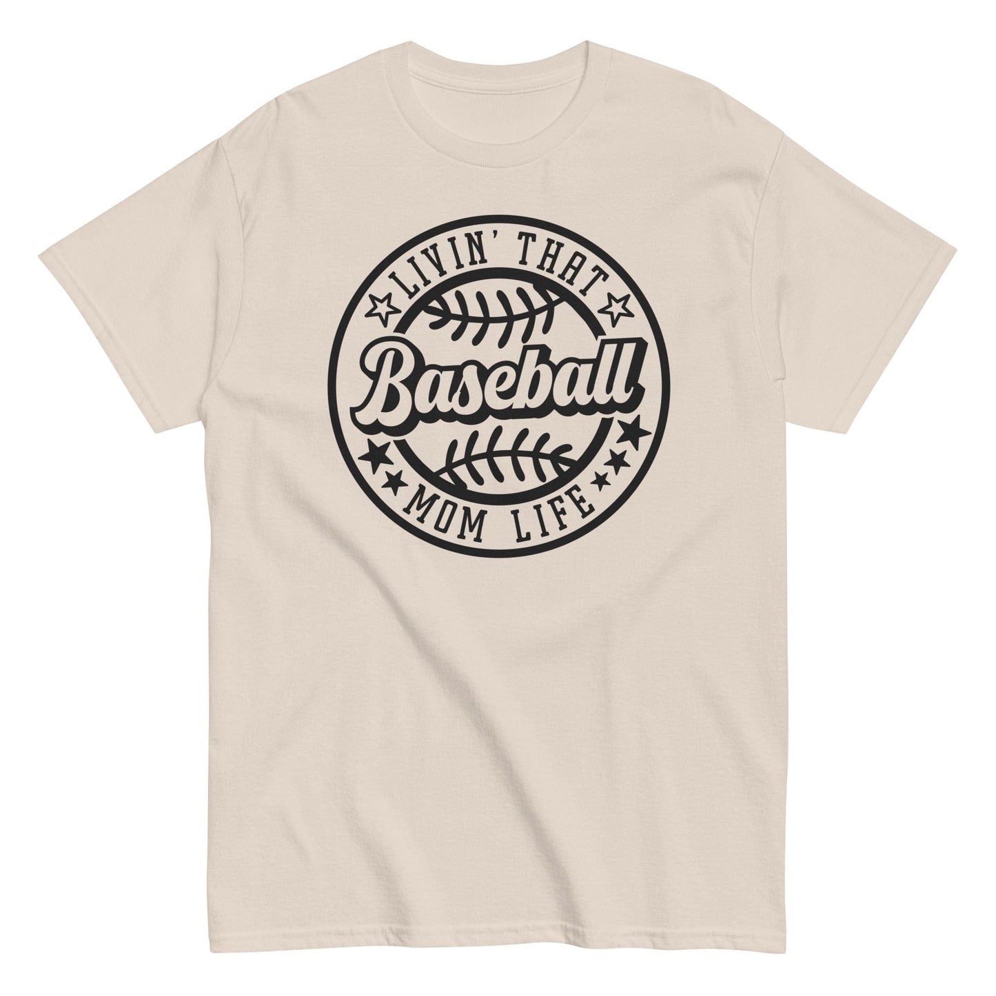 Livin That Baseball Mom Life Shirt Natural / S Spirit Gear Collective T-Shirt