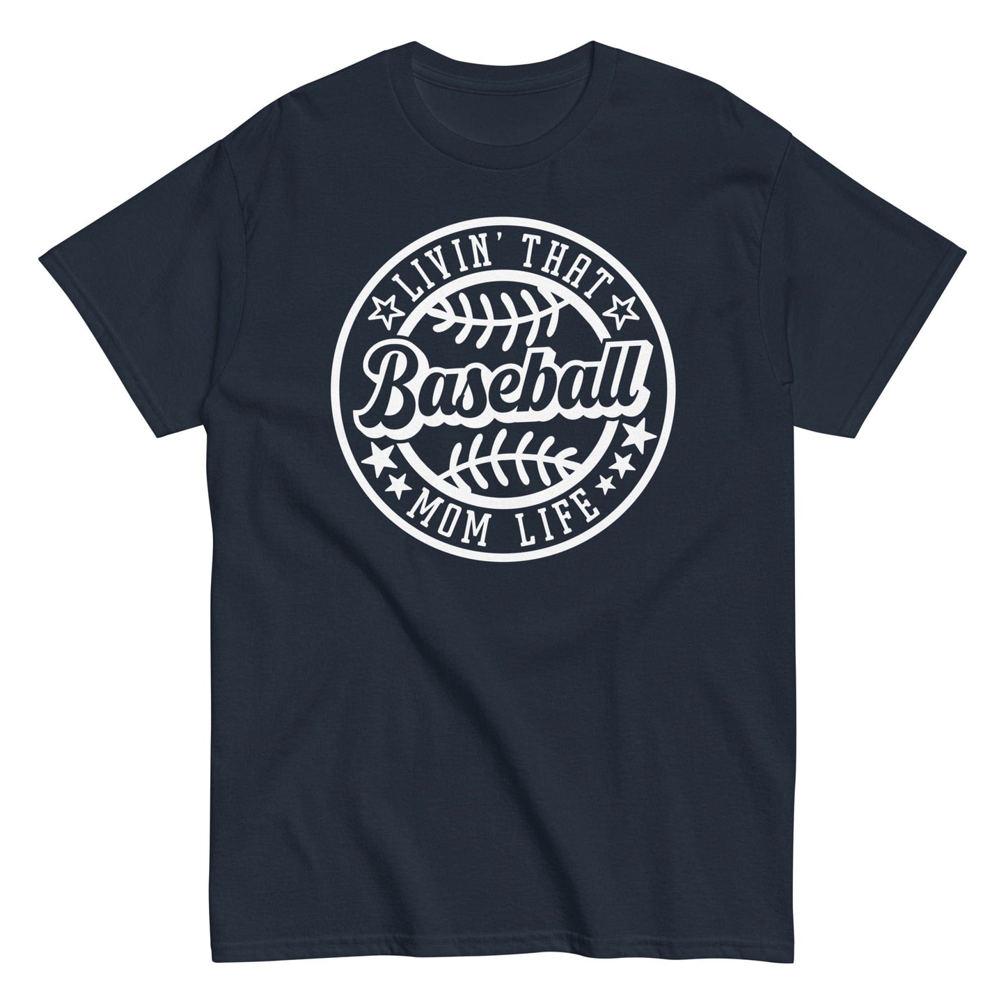 Livin That Baseball Mom Life Shirt Navy / S Spirit Gear Collective T-Shirt