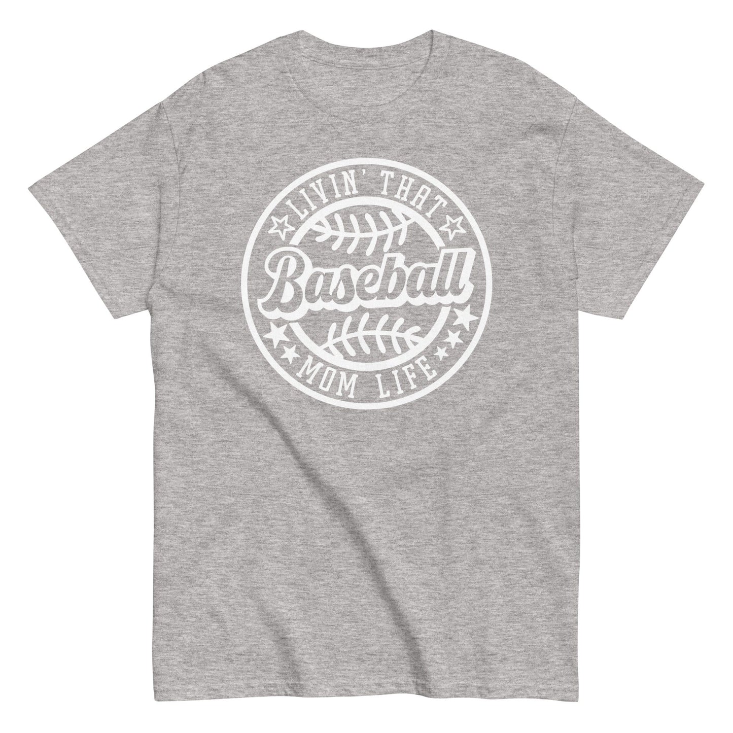 Livin That Baseball Mom Life Shirt Sport Grey / S Spirit Gear Collective T-Shirt