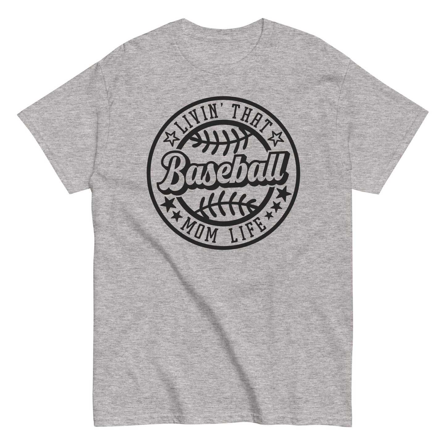 Livin That Baseball Mom Life Shirt Sport Grey / S Spirit Gear Collective T-Shirt