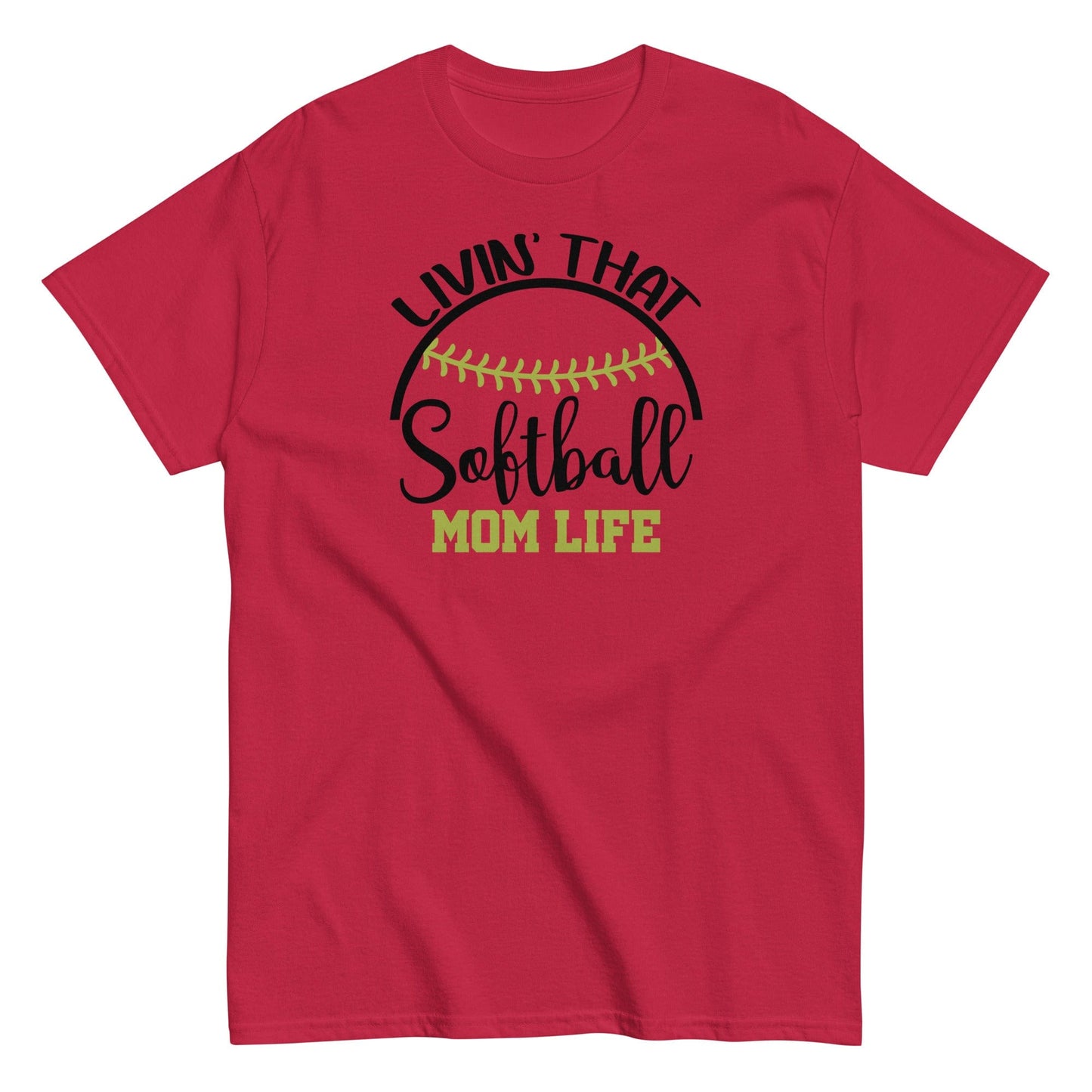 Livin That Softball Mom Life Shirt Cardinal / S Spirit Gear Collective T-Shirt