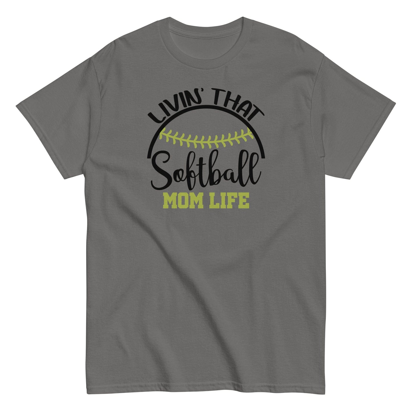 Livin That Softball Mom Life Shirt Charcoal / S Spirit Gear Collective T-Shirt