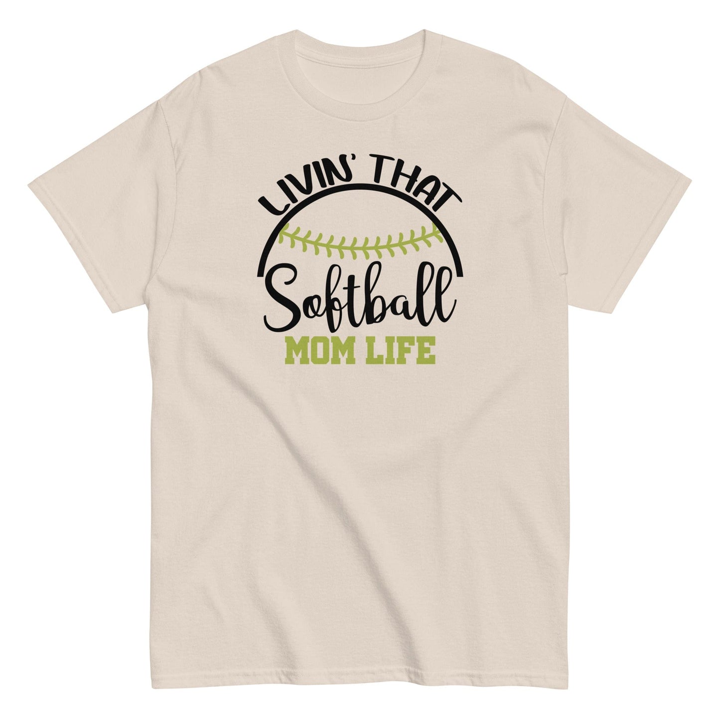 Livin That Softball Mom Life Shirt Natural / S Spirit Gear Collective T-Shirt