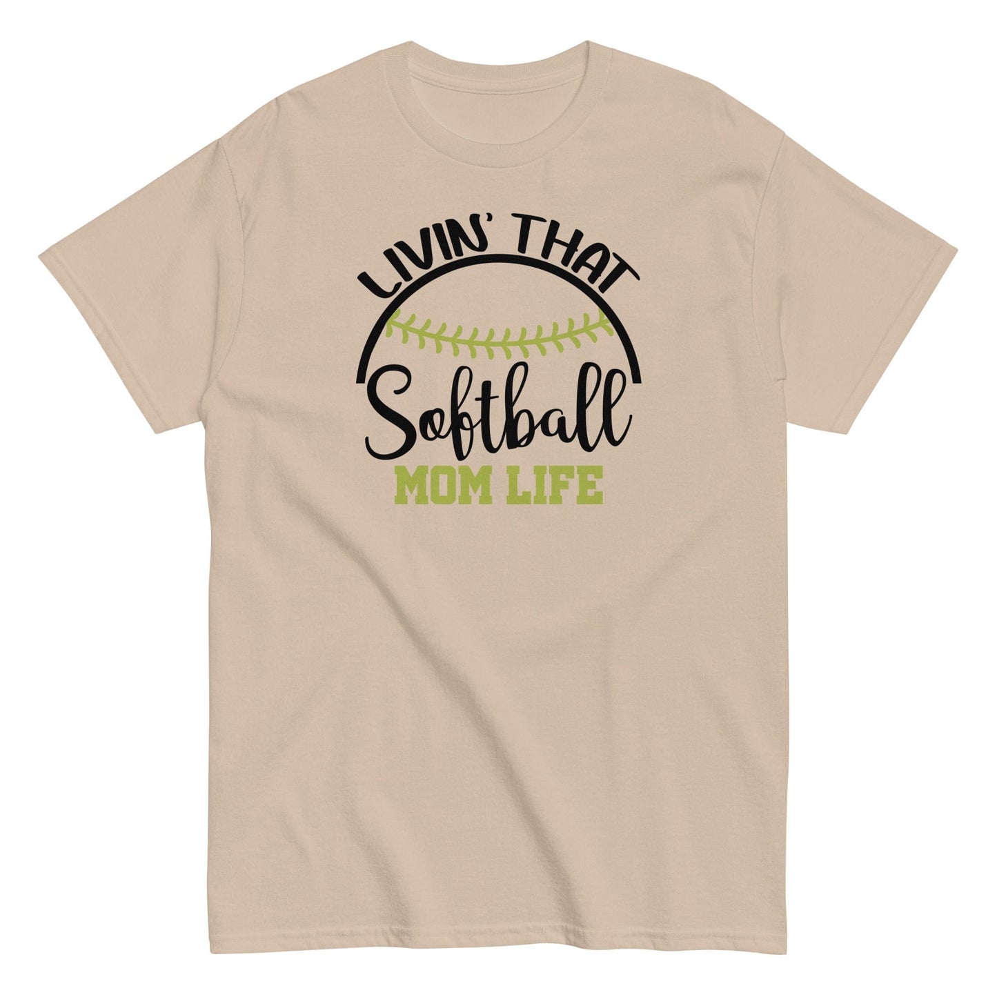 Livin That Softball Mom Life Shirt Sand / S Spirit Gear Collective T-Shirt