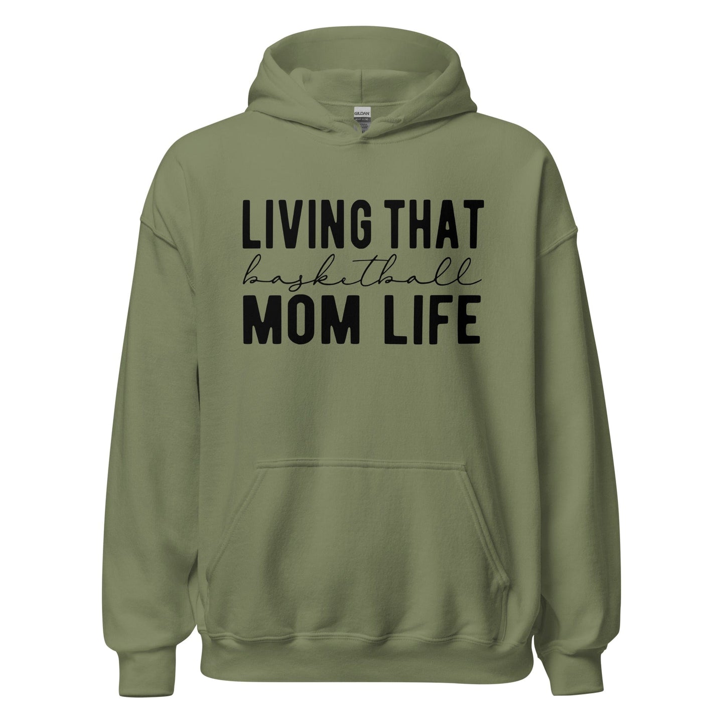 Living That Basketball Life Hoodie Military Green / S Spirit Gear Collective Hoodie