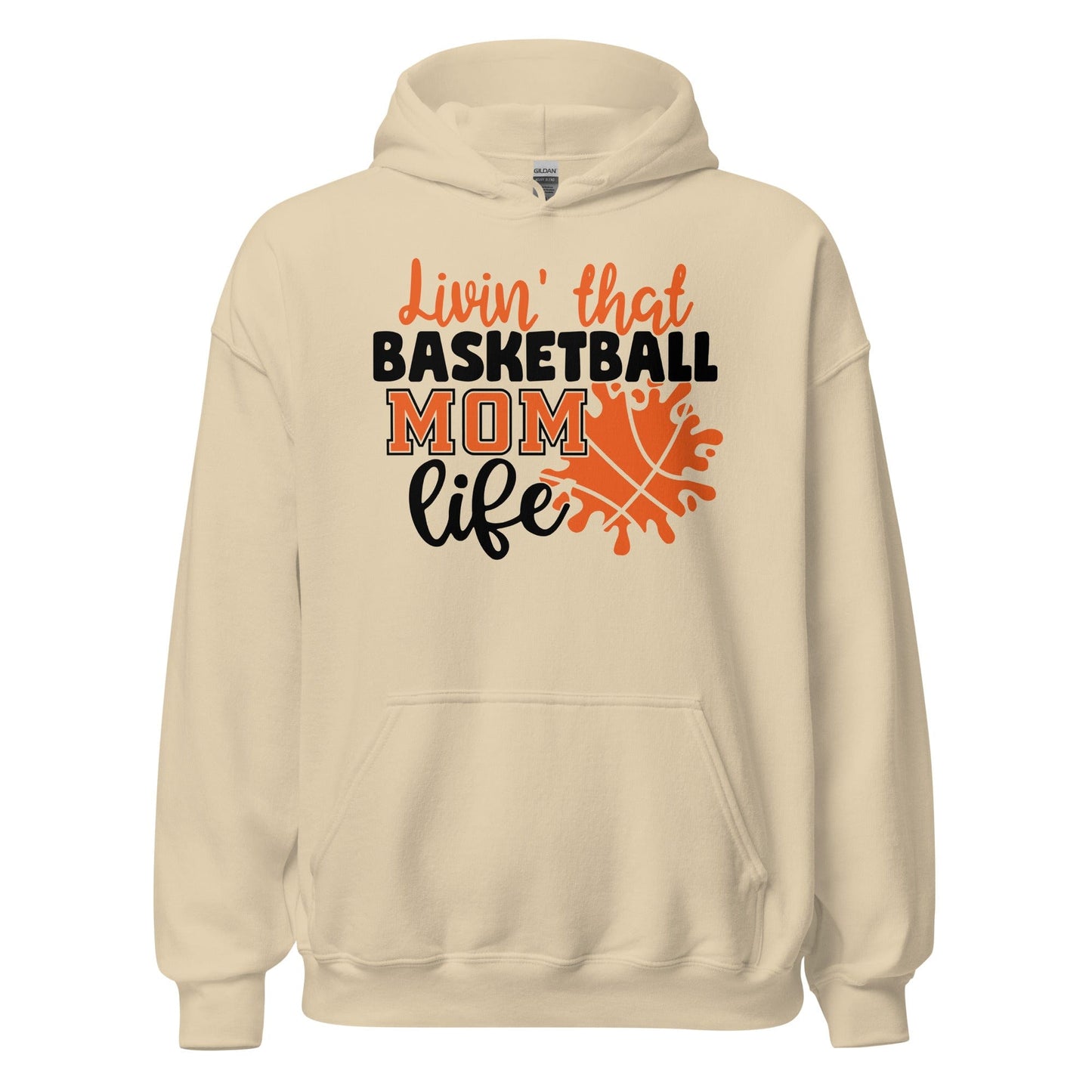 Living That Basketball Mom Life Hoodie Sand / S Spirit Gear Collective Hoodie