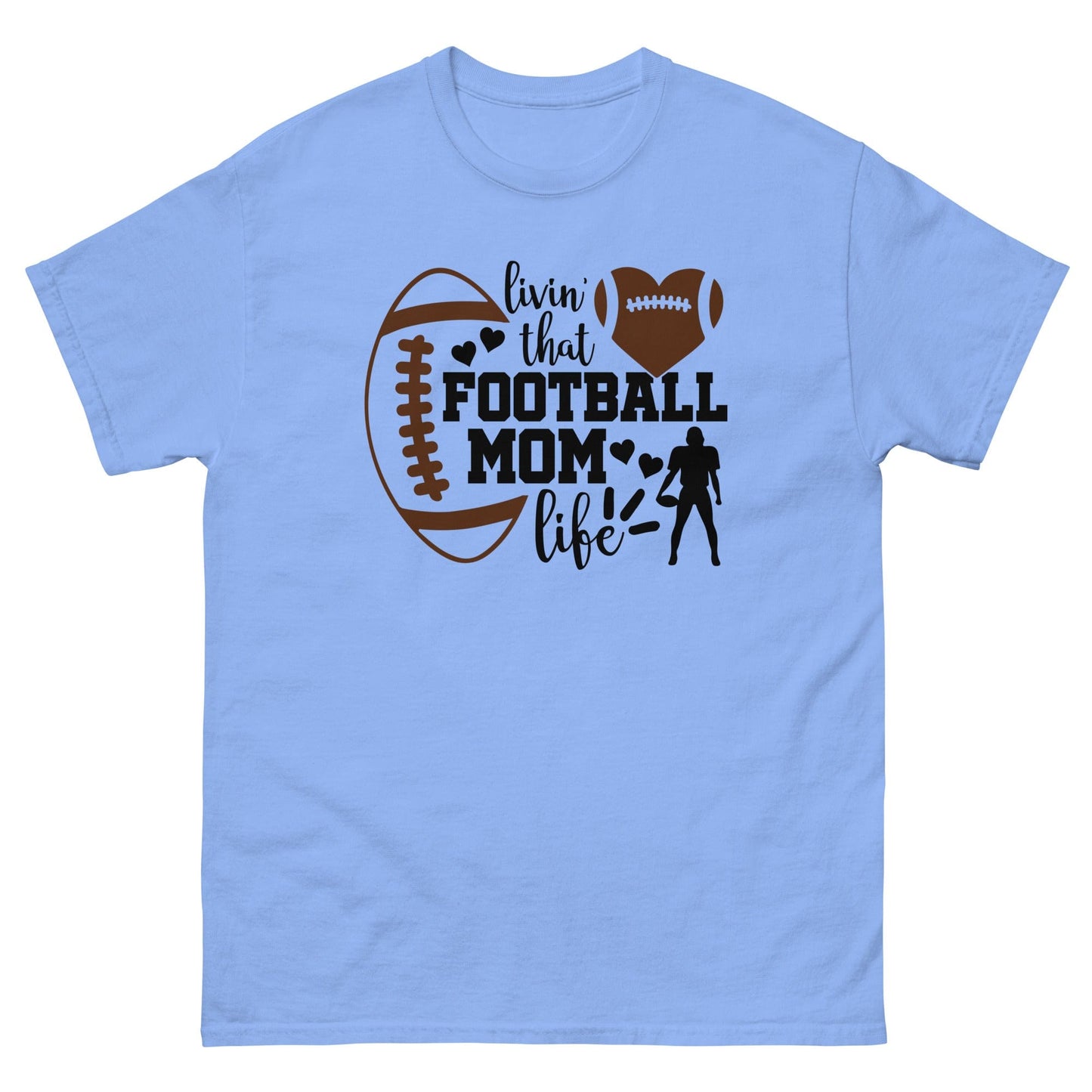 Living that Football Mom Life Shirt Carolina Blue / S Spirit Gear Collective T-Shirt