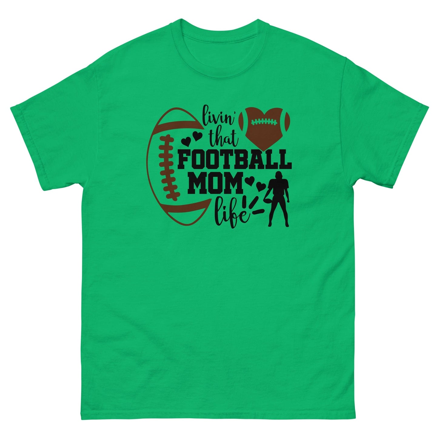 Living that Football Mom Life Shirt Irish Green / S Spirit Gear Collective T-Shirt