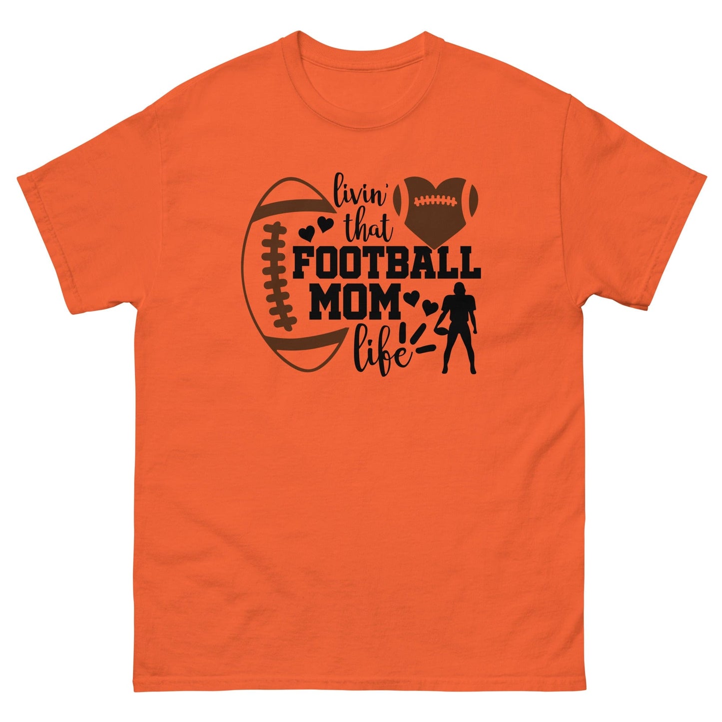 Living that Football Mom Life Shirt Orange / S Spirit Gear Collective T-Shirt