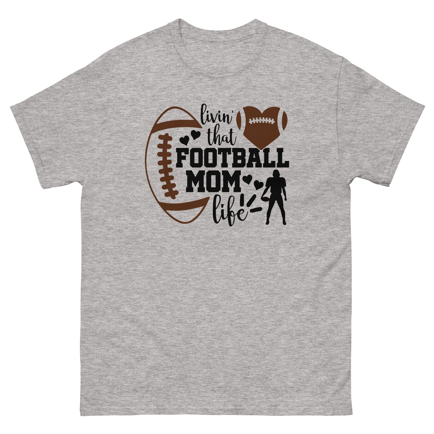 Living that Football Mom Life Shirt Sport Grey / S Spirit Gear Collective T-Shirt