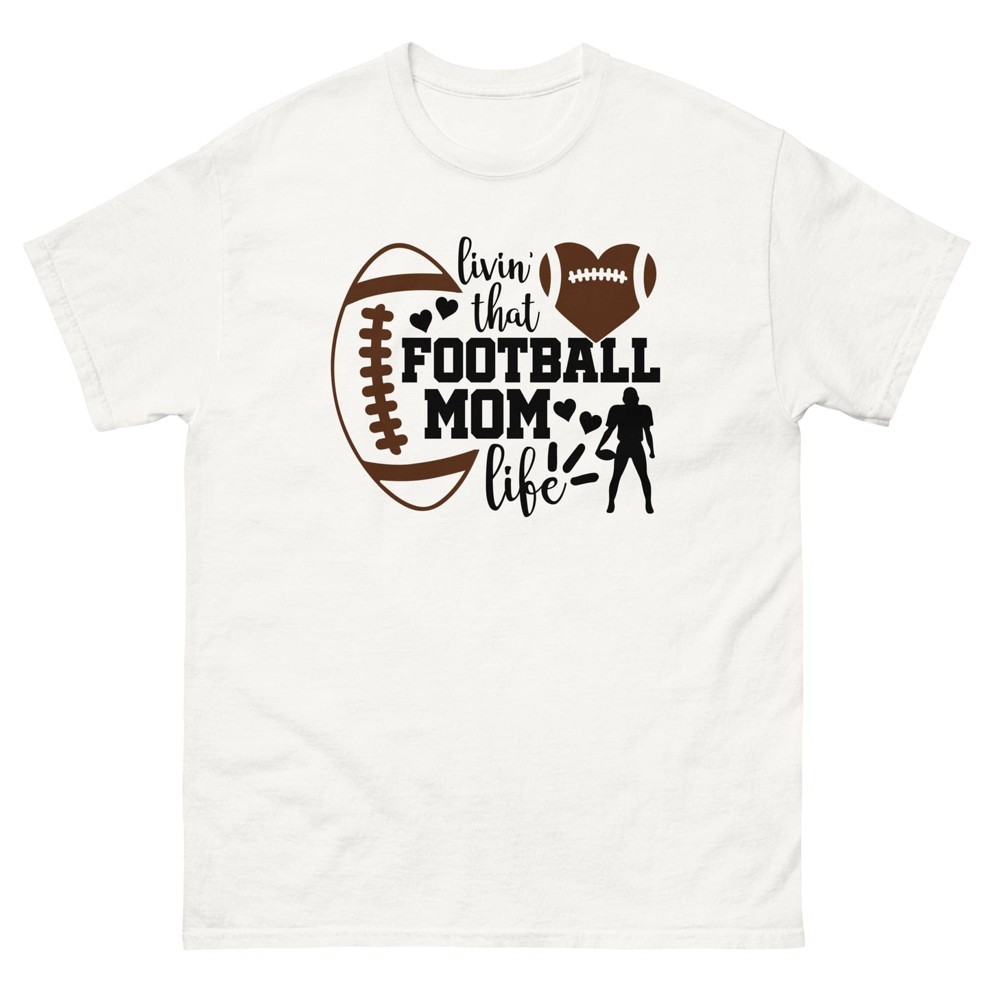 Living that Football Mom Life Shirt White / S Spirit Gear Collective T-Shirt