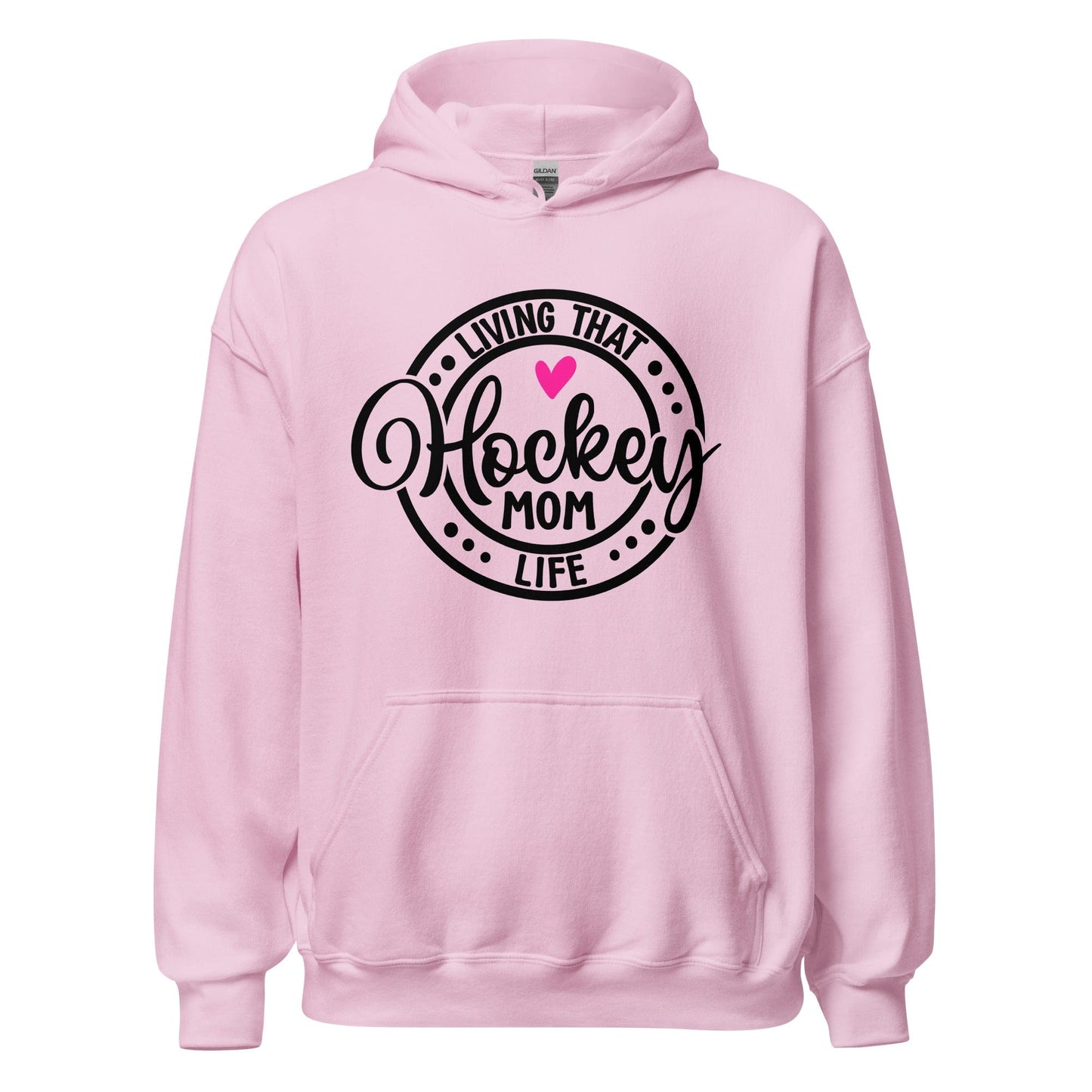 Living That Hockey Mom Life Hoodie Light Pink / S Spirit Gear Collective Hoodie