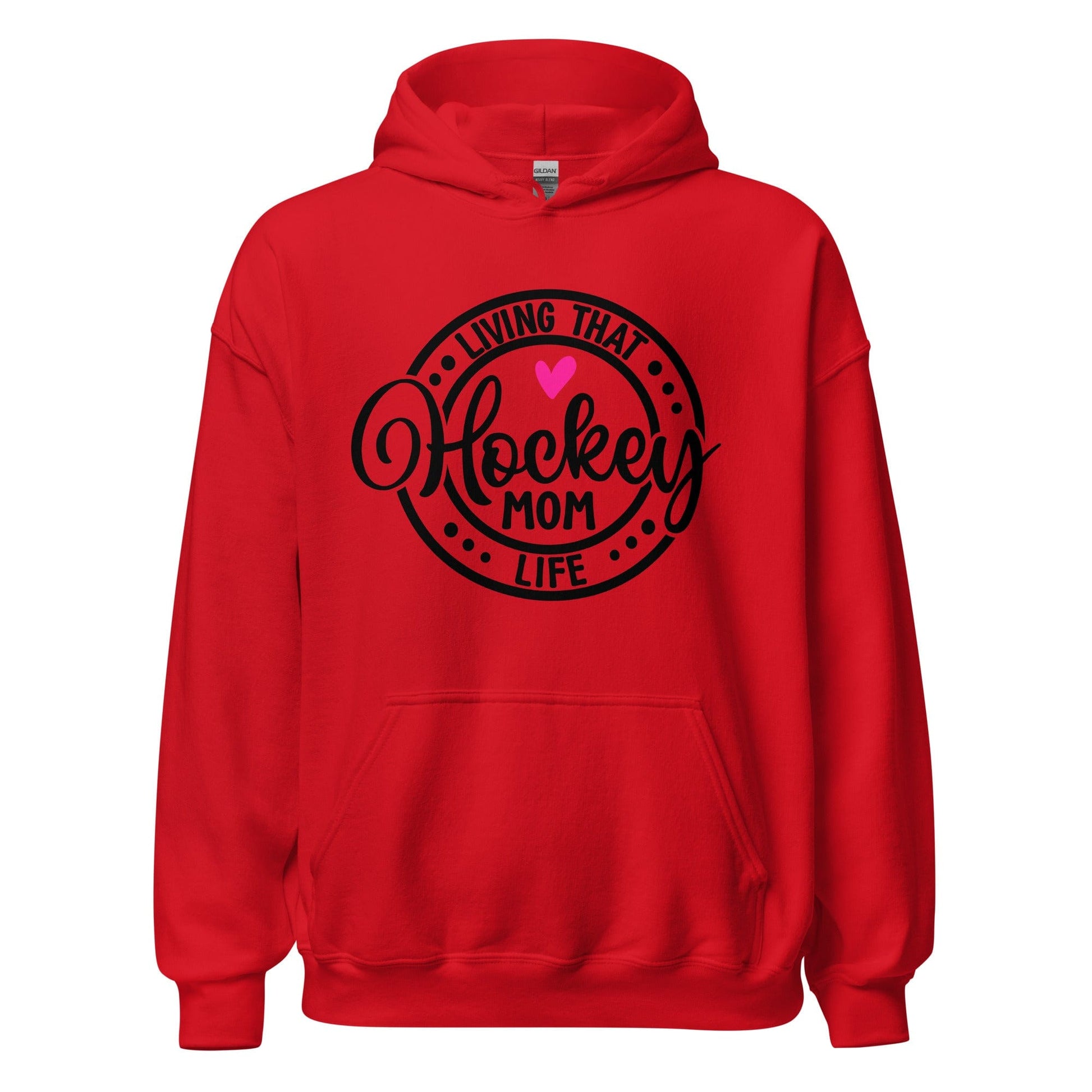 Living That Hockey Mom Life Hoodie Red / S Spirit Gear Collective Hoodie