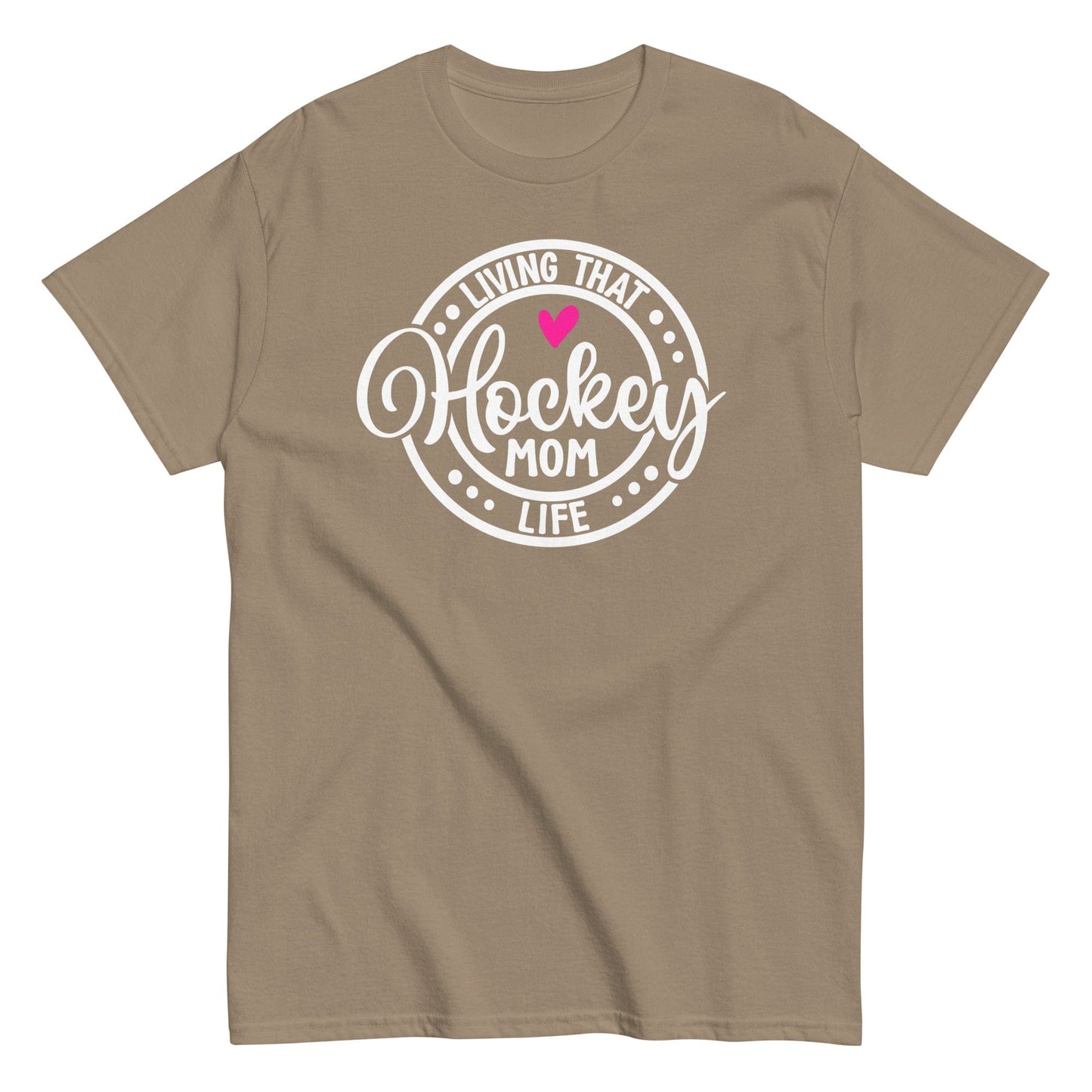 Living that Hockey Mom Life Shirt Brown Savana / S Spirit Gear Collective T-Shirt