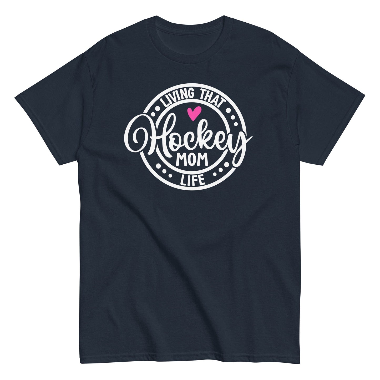 Living that Hockey Mom Life Shirt Navy / S Spirit Gear Collective T-Shirt