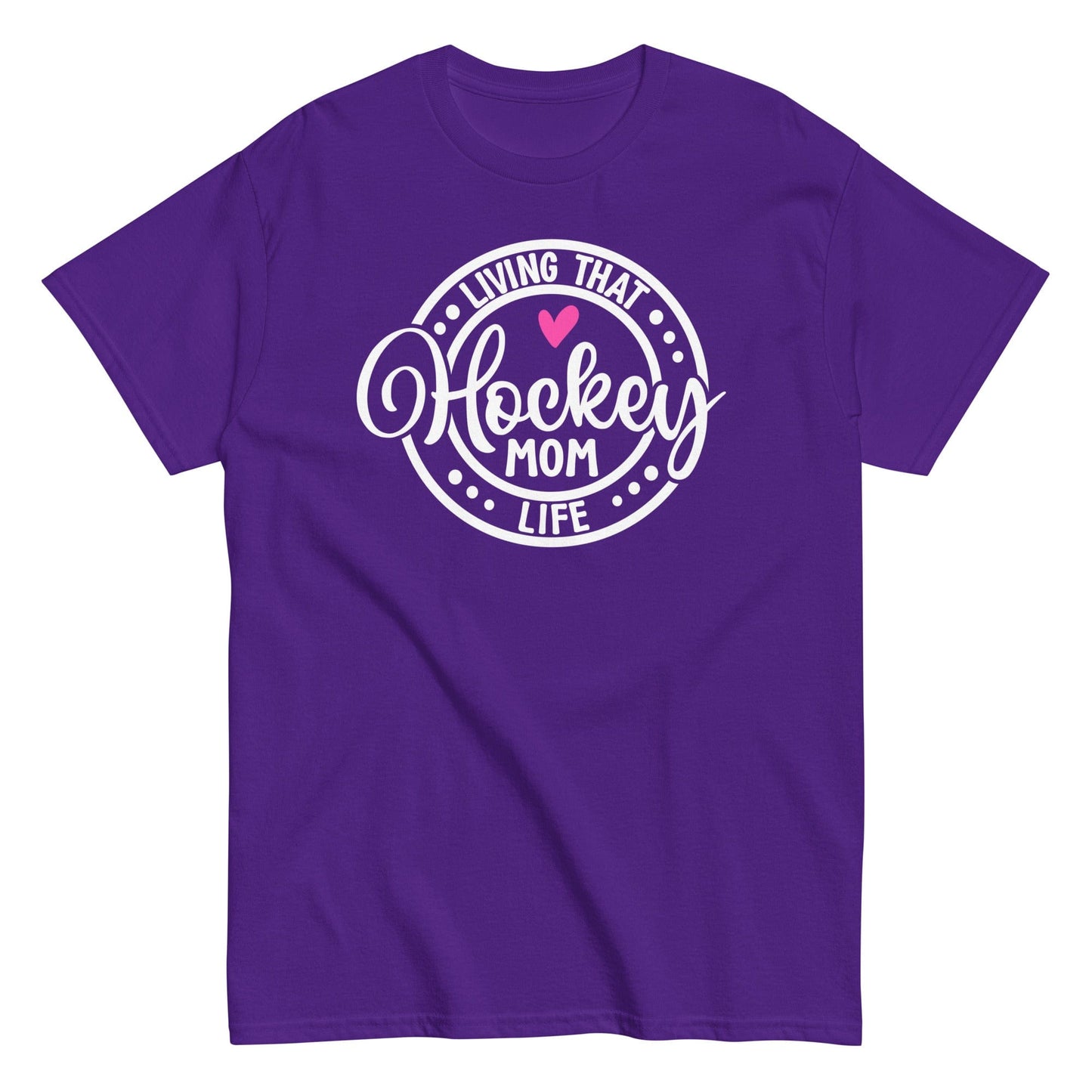 Living that Hockey Mom Life Shirt Purple / S Spirit Gear Collective T-Shirt