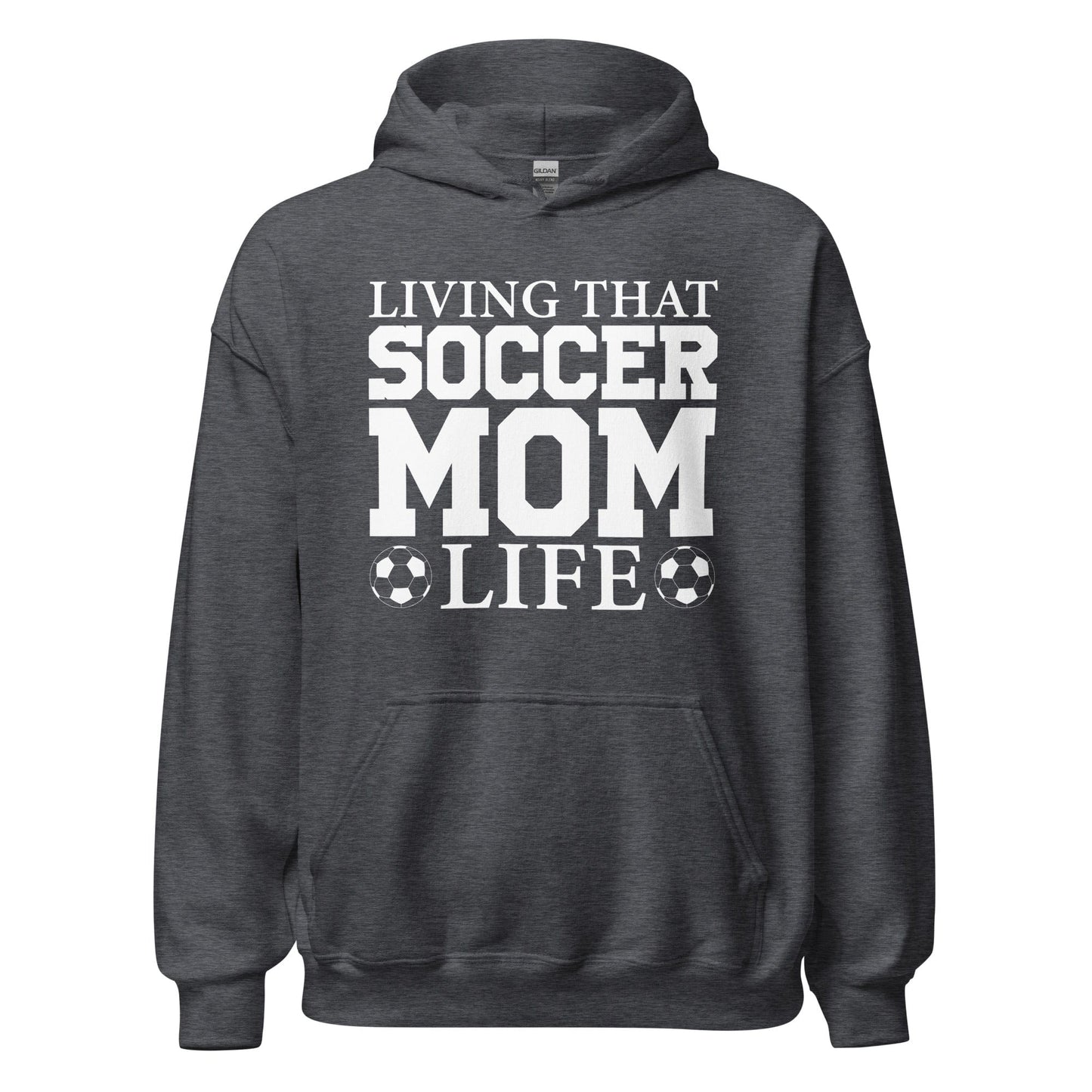 Living That Soccer Mom Life Hoodie Dark Heather / S Spirit Gear Collective Hoodie