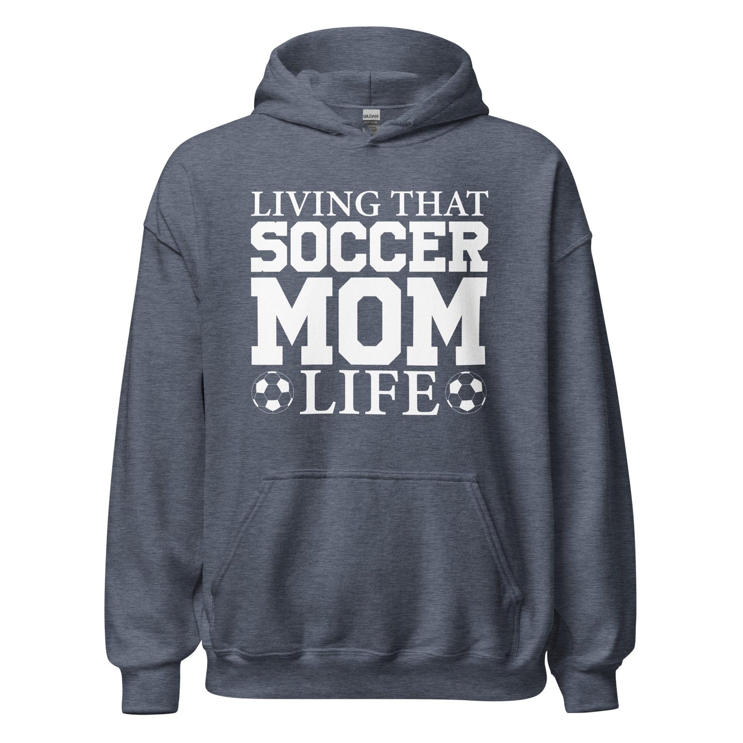 Living That Soccer Mom Life Hoodie Heather Sport Dark Navy / S Spirit Gear Collective Hoodie