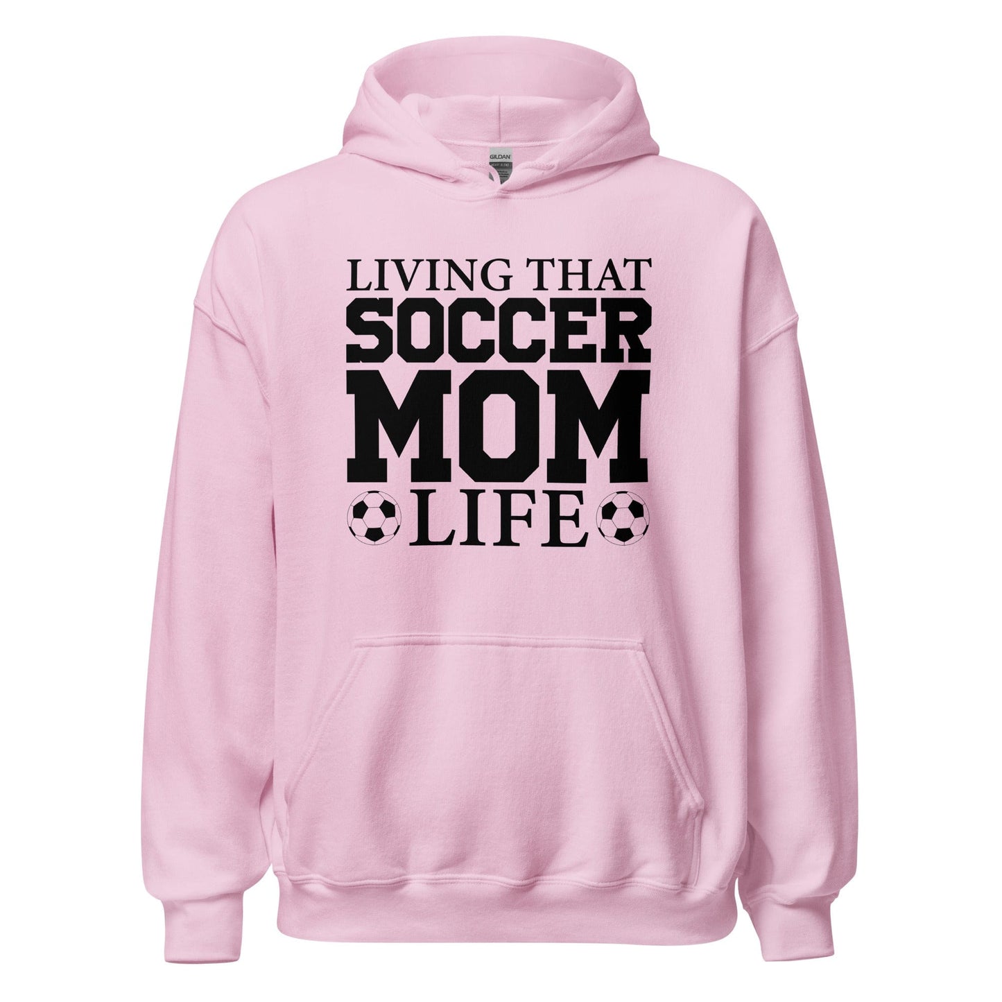 Living That Soccer Mom Life Hoodie Light Pink / S Spirit Gear Collective Hoodie