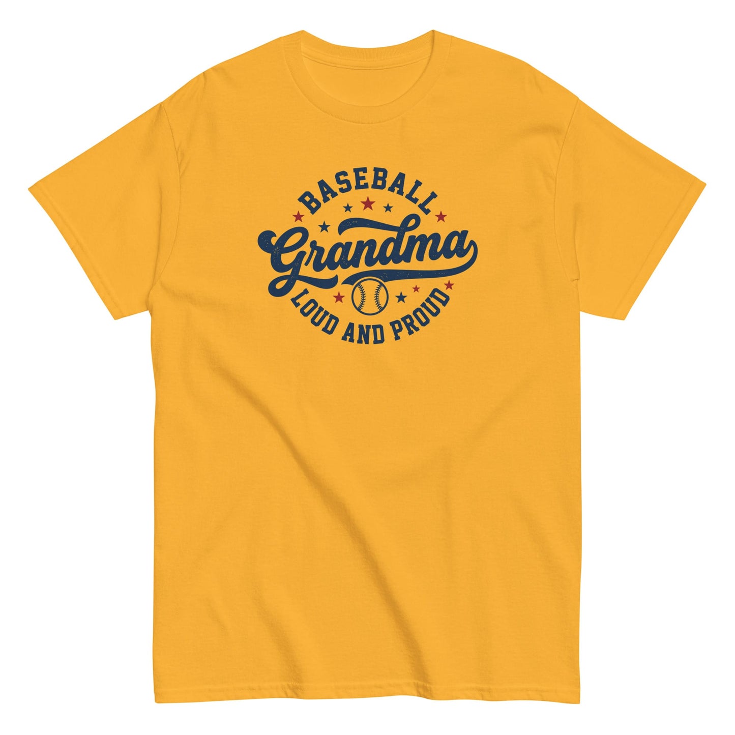 Loud and Proud Baseball Grandma Shirt | Baseball Grandma T-Shirt Gold / S Spirit Gear Collective