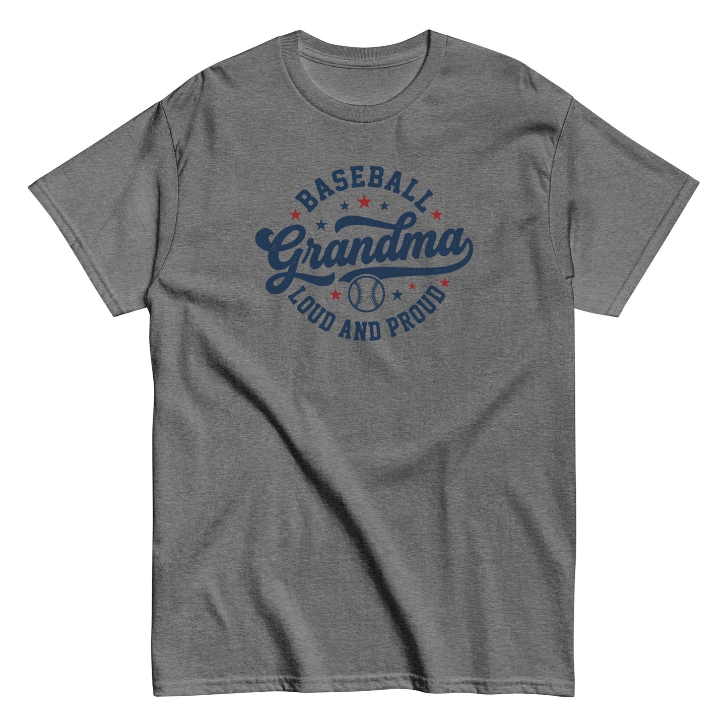 Loud and Proud Baseball Grandma Shirt | Baseball Grandma T-Shirt Graphite Heather / S Spirit Gear Collective