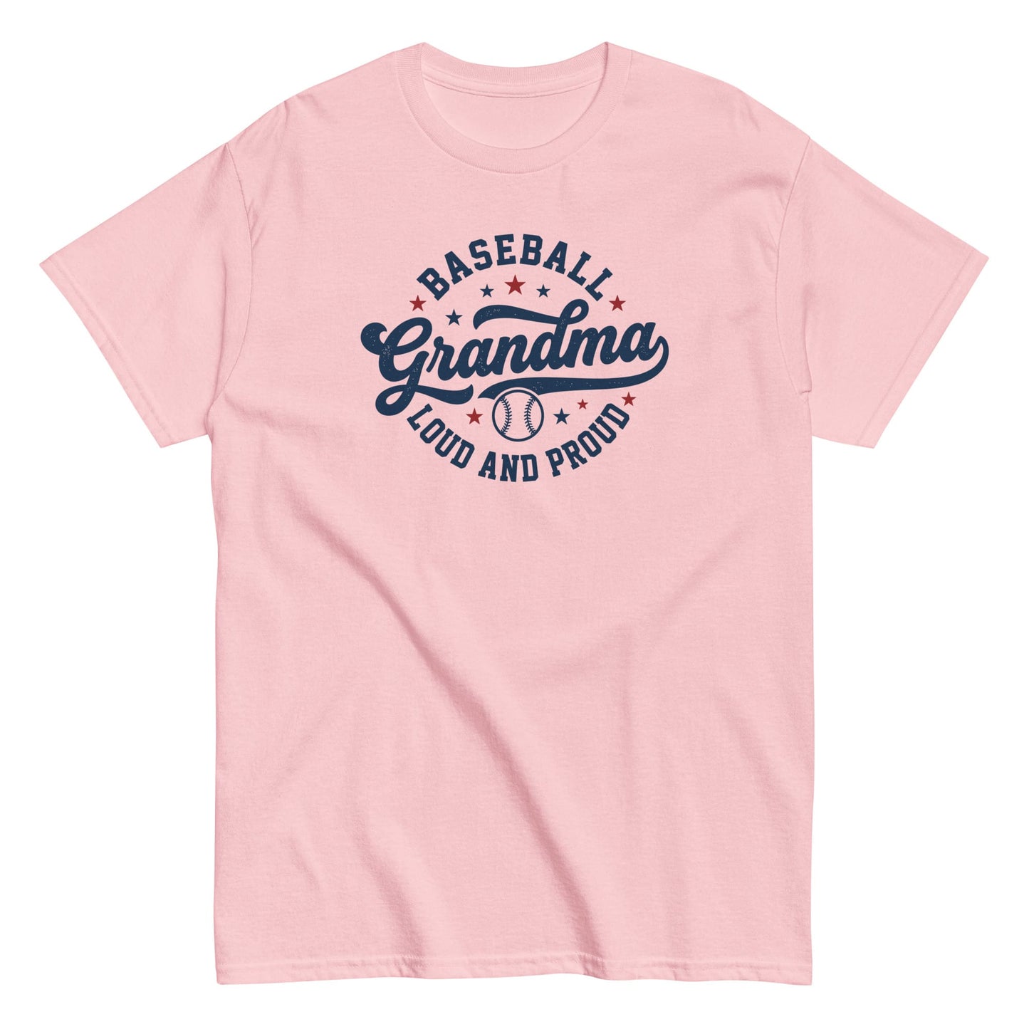 Loud and Proud Baseball Grandma Shirt | Baseball Grandma T-Shirt Light Pink / S Spirit Gear Collective