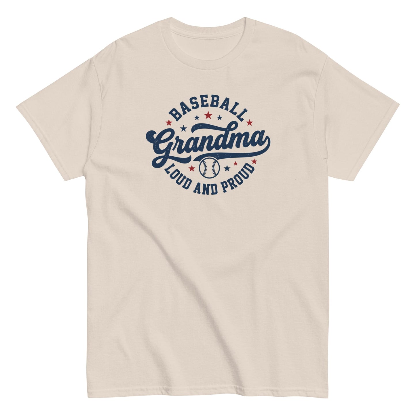 Loud and Proud Baseball Grandma Shirt | Baseball Grandma T-Shirt Natural / S Spirit Gear Collective