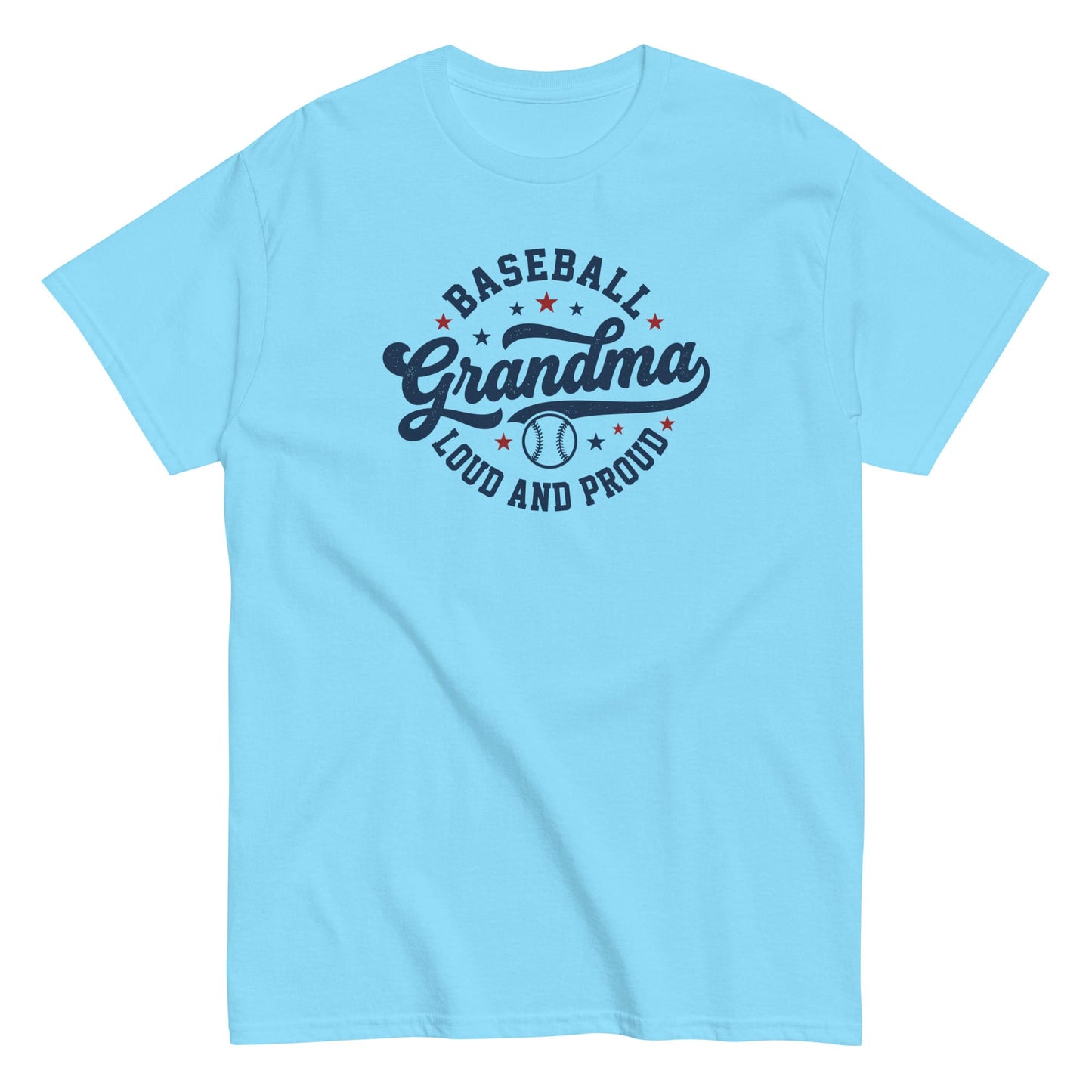 Loud and Proud Baseball Grandma Shirt | Baseball Grandma T-Shirt Sky / S Spirit Gear Collective