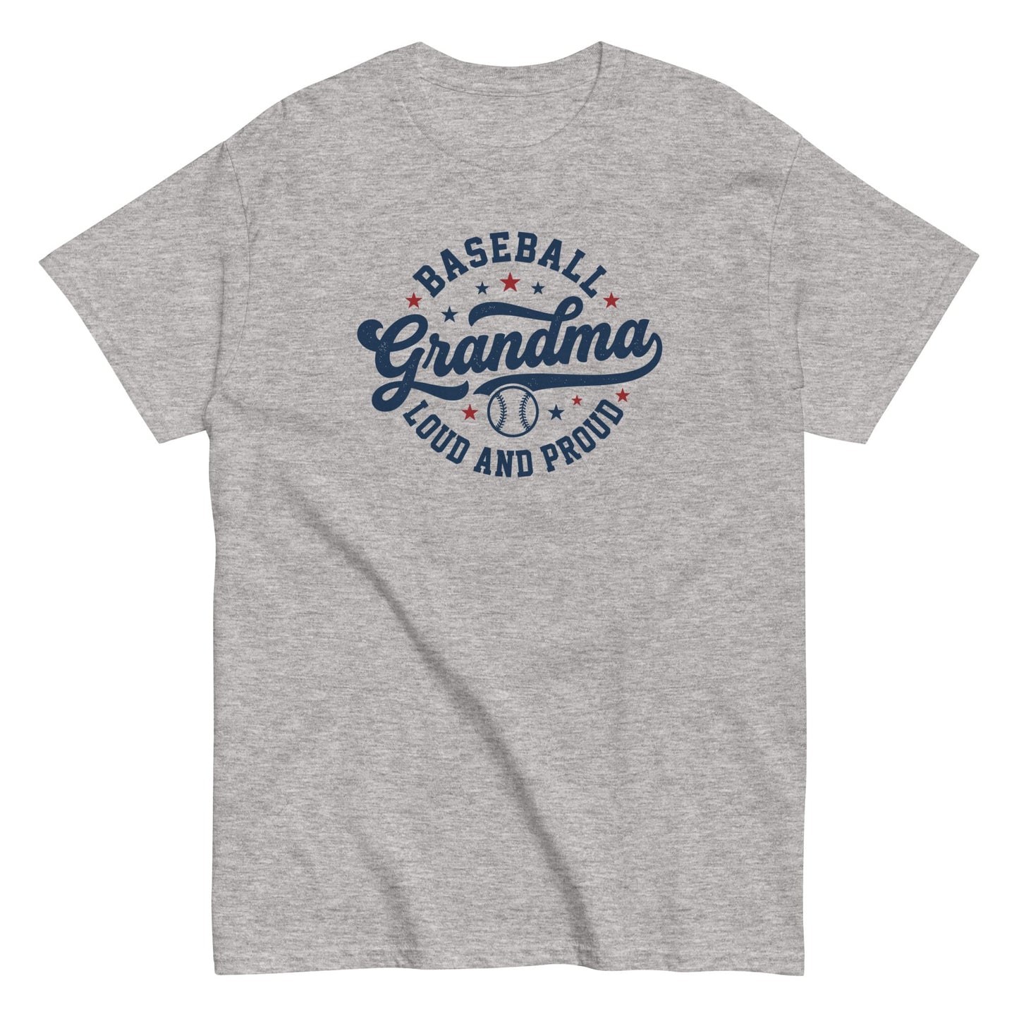 Loud and Proud Baseball Grandma Shirt | Baseball Grandma T-Shirt Sport Grey / S Spirit Gear Collective