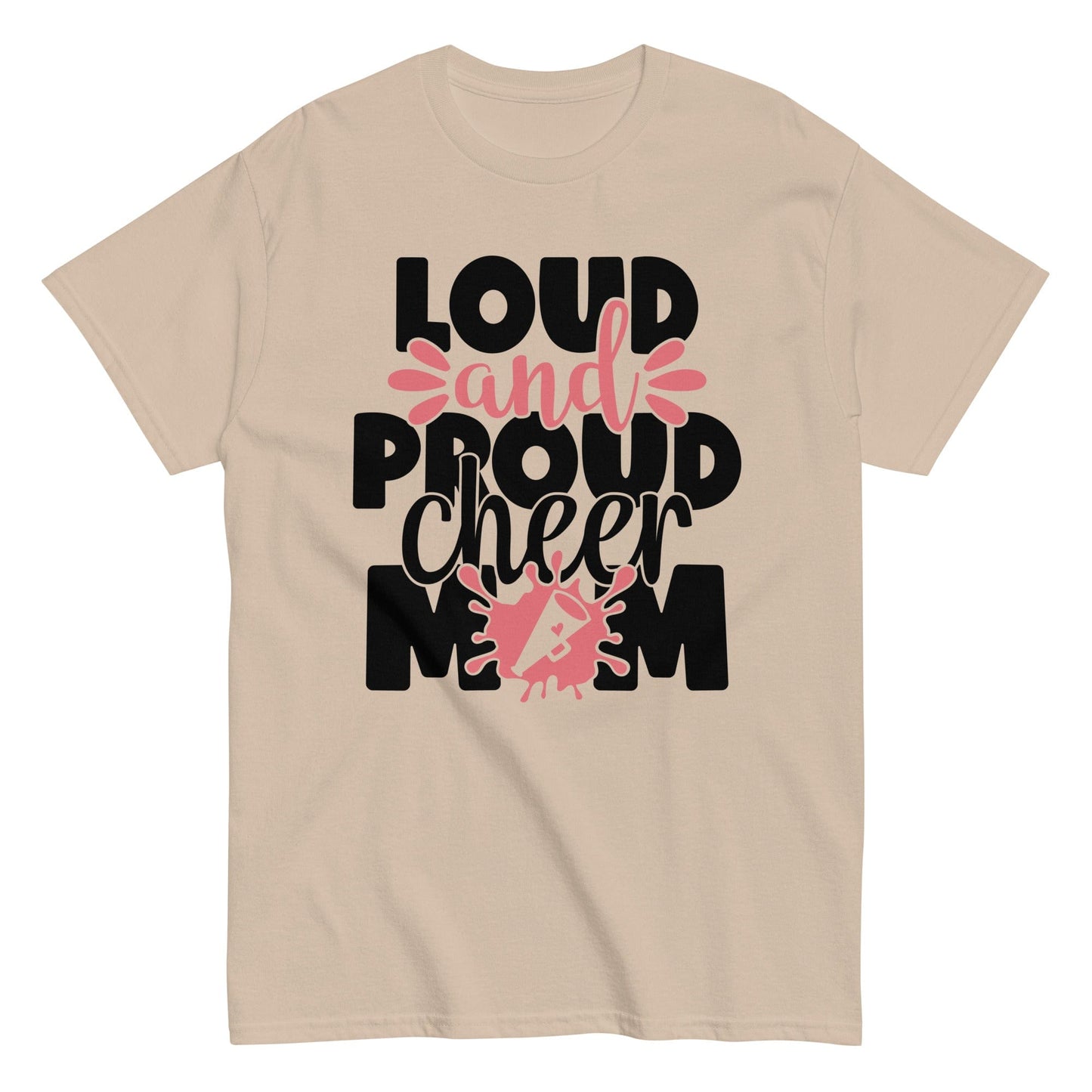 Loud and Proud Cheer Mom Shirt Sand / S Spirit Gear Collective T-Shirt