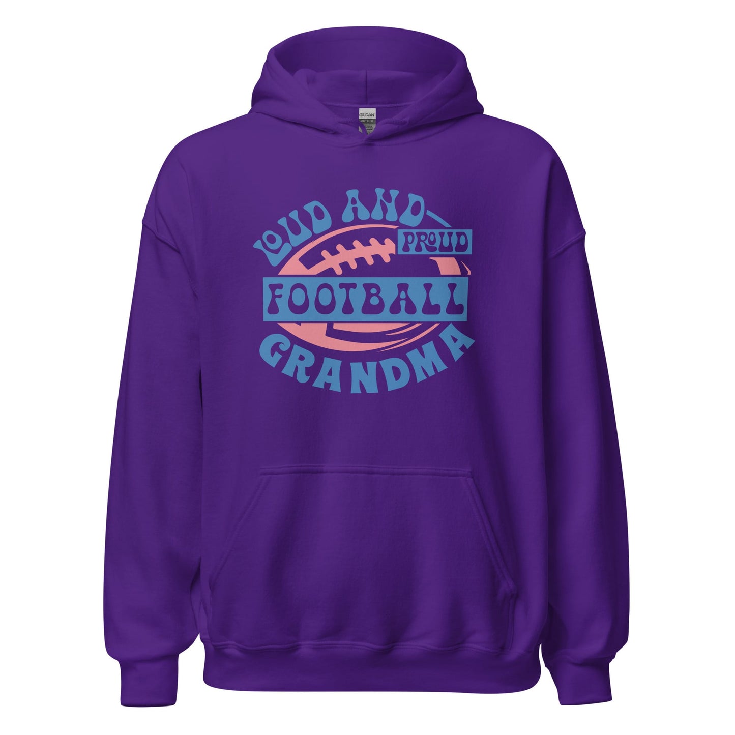 Loud and Proud Football Grandma Hoodie – Cozy Football Grandma Sweatshirt for Game Day Purple / S Spirit Gear Collective T-Shirt