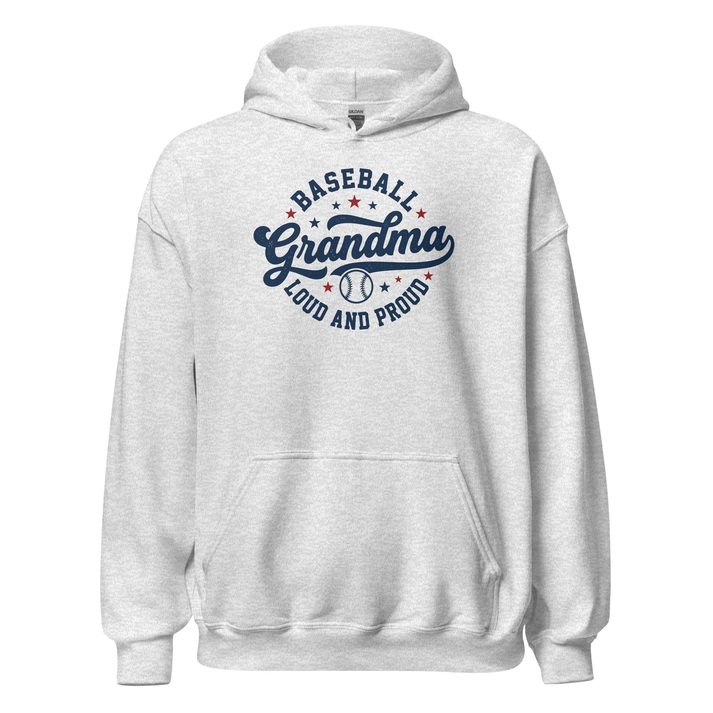 Loud & Proud Baseball Grandma Hoodie | Cozy Baseball Grandma Sweatshirt Gift Ash / S Spirit Gear Collective Hoodie