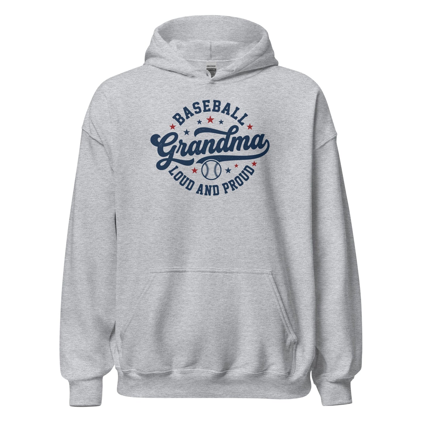 Loud & Proud Baseball Grandma Hoodie | Cozy Baseball Grandma Sweatshirt Gift Sport Grey / S Spirit Gear Collective Hoodie