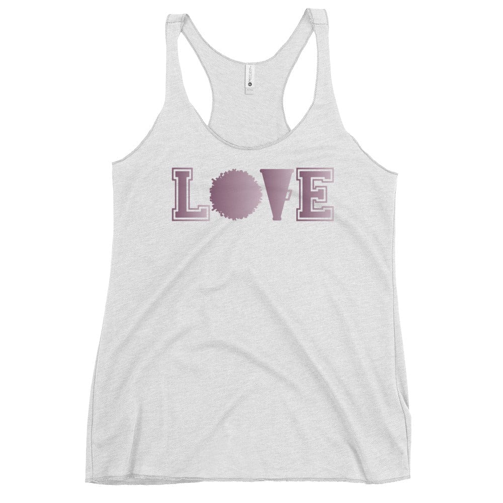 LOVE Cheerleading Racerback Tank Heather White / XS Spirit Gear Collective tank top