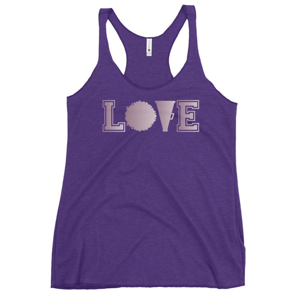 LOVE Cheerleading Racerback Tank Purple Rush / XS Spirit Gear Collective tank top