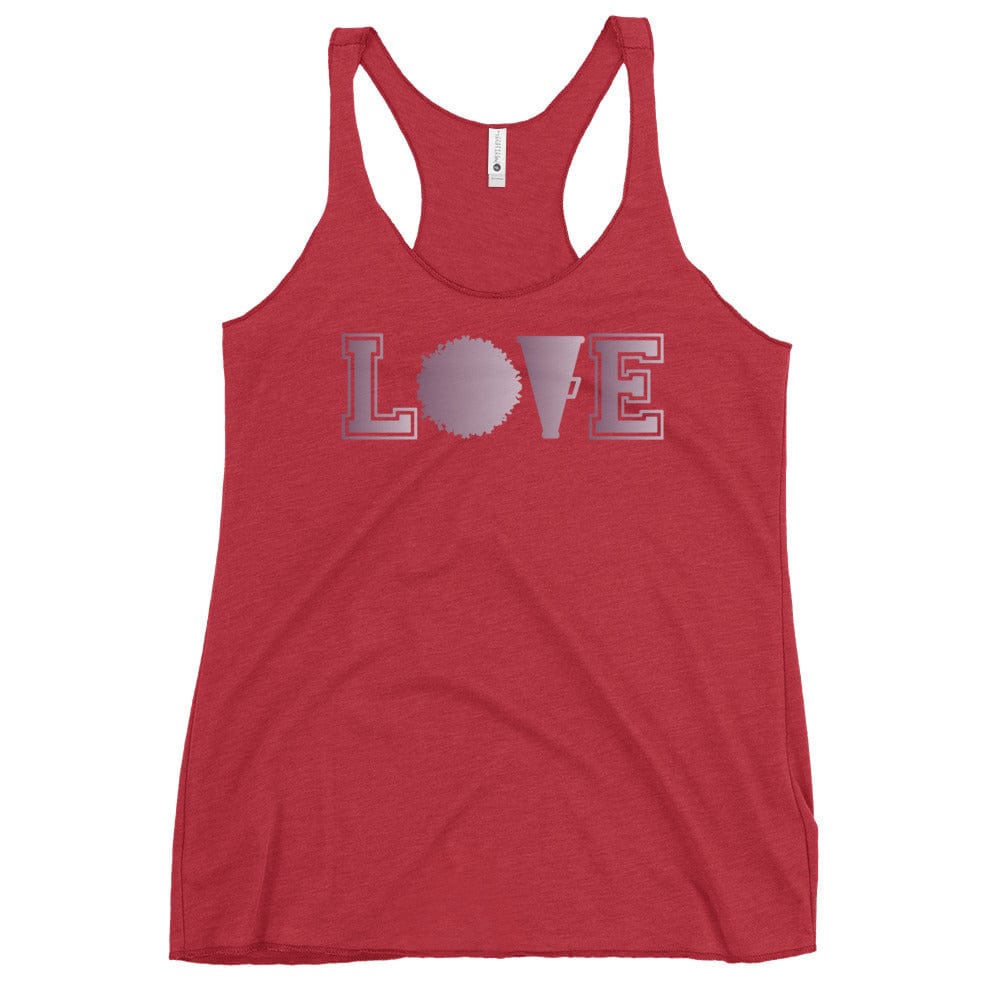 LOVE Cheerleading Racerback Tank Vintage Red / XS Spirit Gear Collective tank top