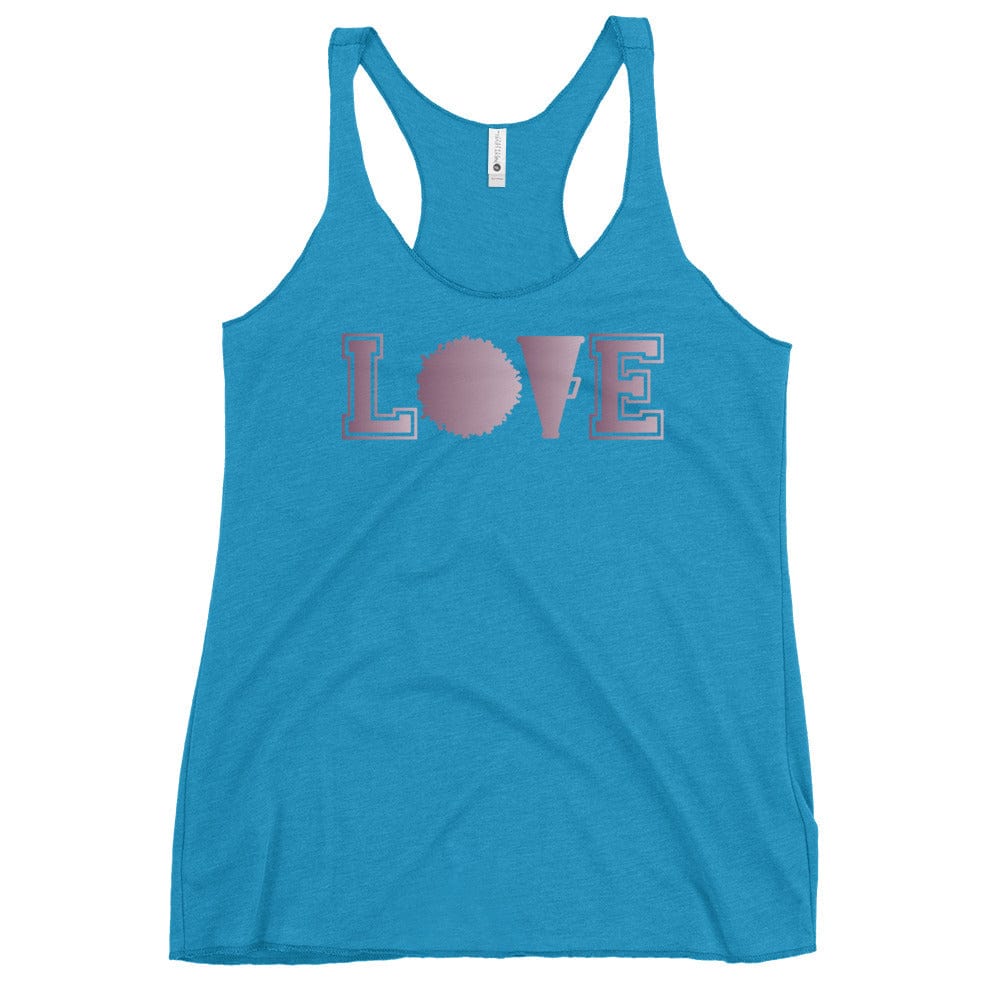 LOVE Cheerleading Racerback Tank Vintage Turquoise / XS Spirit Gear Collective tank top