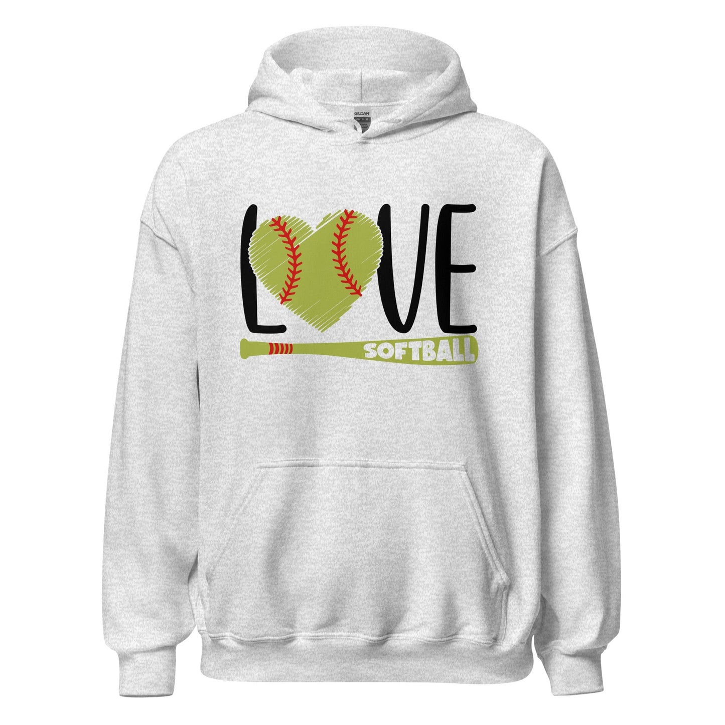 Love Softball Hoodie Ash / S Spirit Gear Collective Hoodie