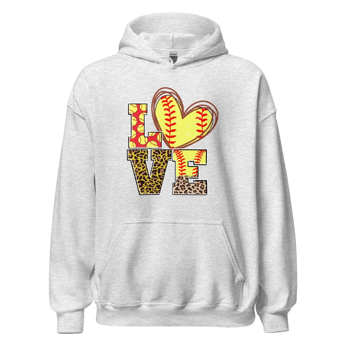 Love Softball Hoodie Ash / S Spirit Gear Collective Hoodie