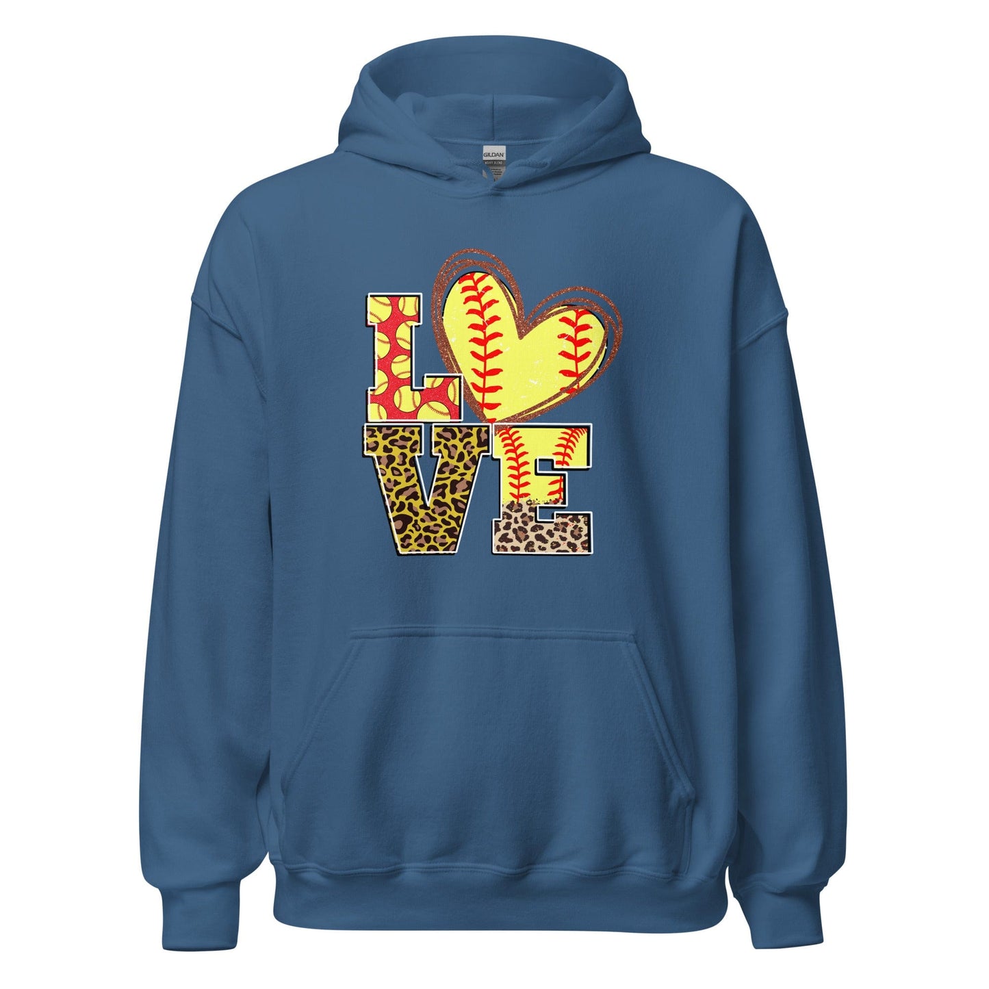 Love Softball Hoodie Indigo Blue / S Spirit Gear Collective Hoodie