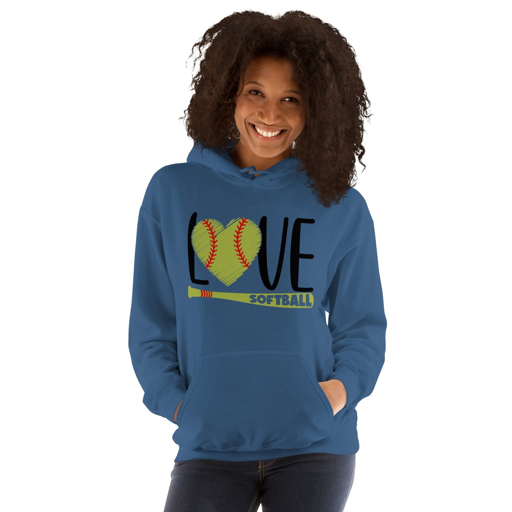 Love Softball Hoodie Spirit Gear Collective Hoodie