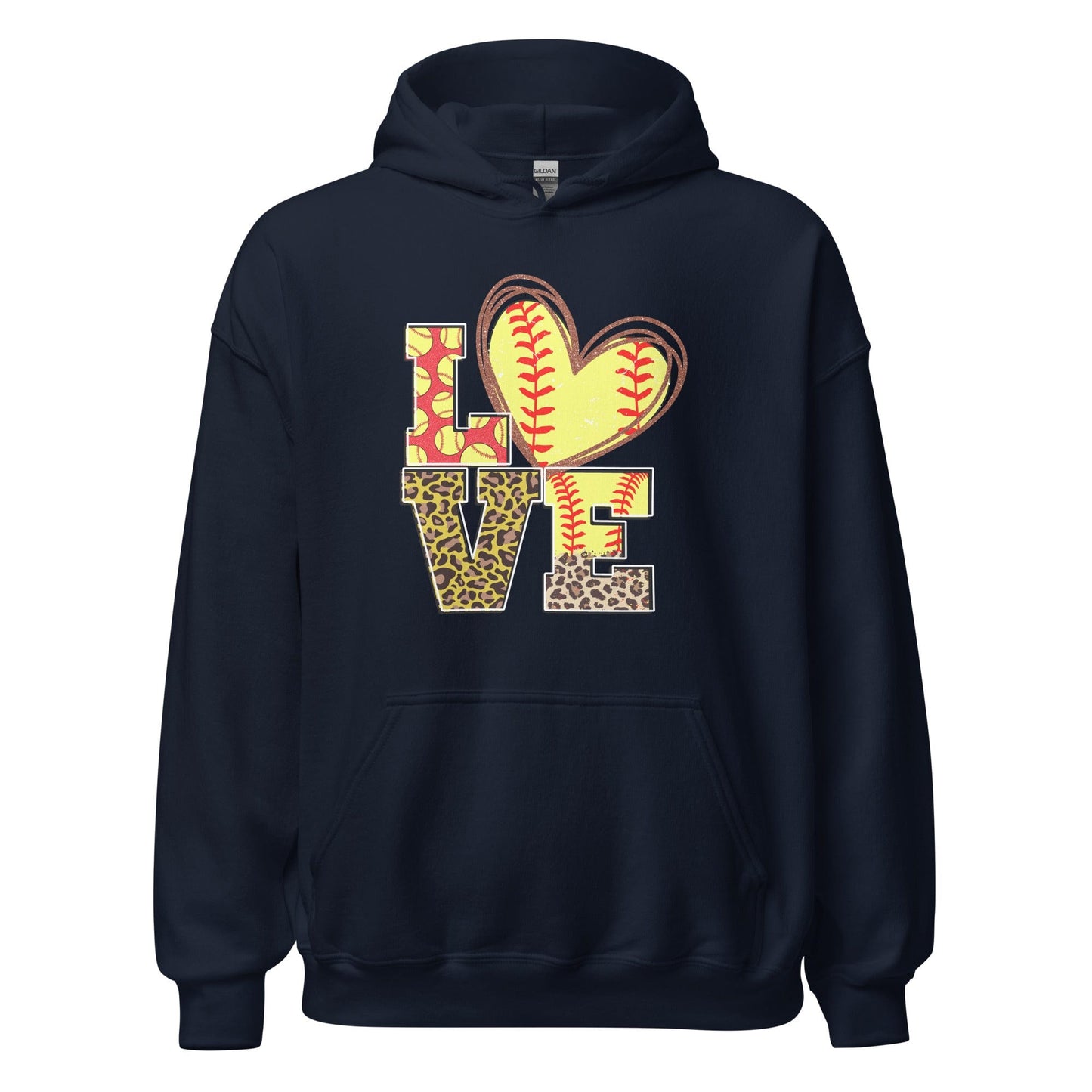 Love Softball Hoodie Navy / S Spirit Gear Collective Hoodie