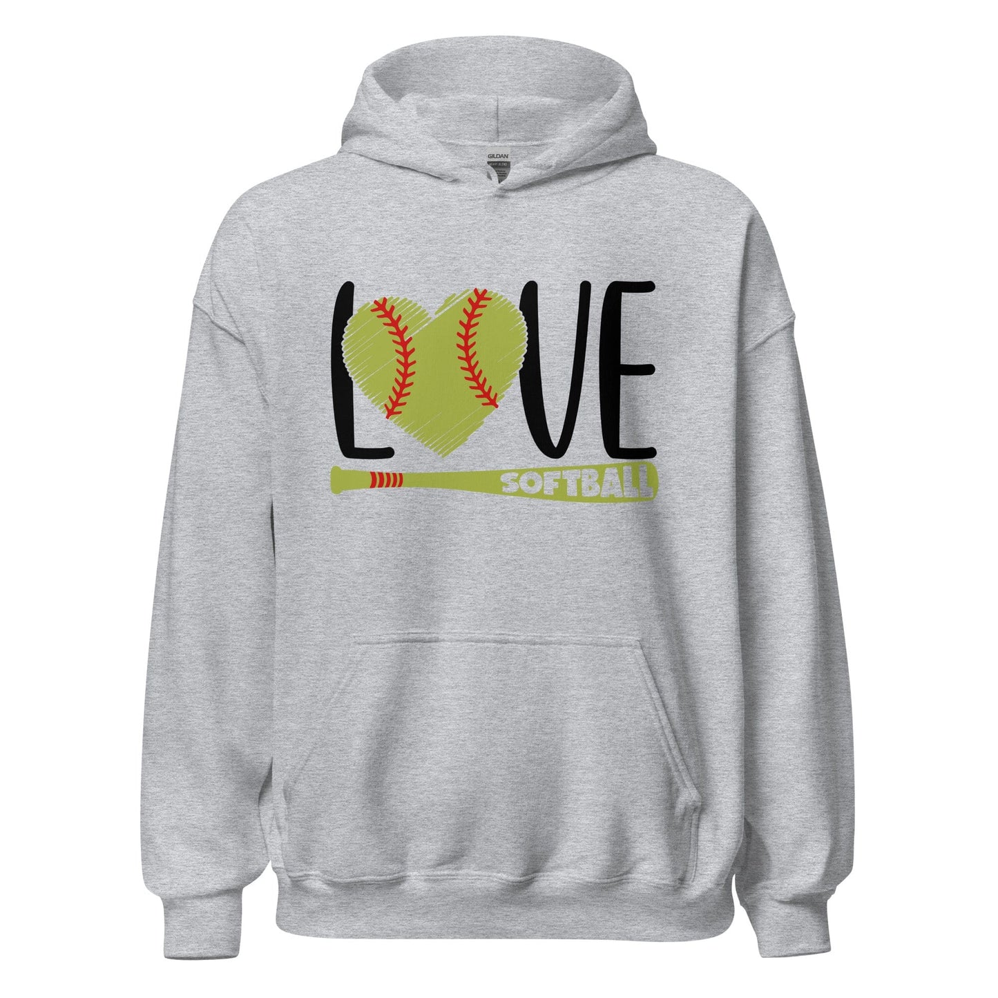 Love Softball Hoodie Sport Grey / S Spirit Gear Collective Hoodie