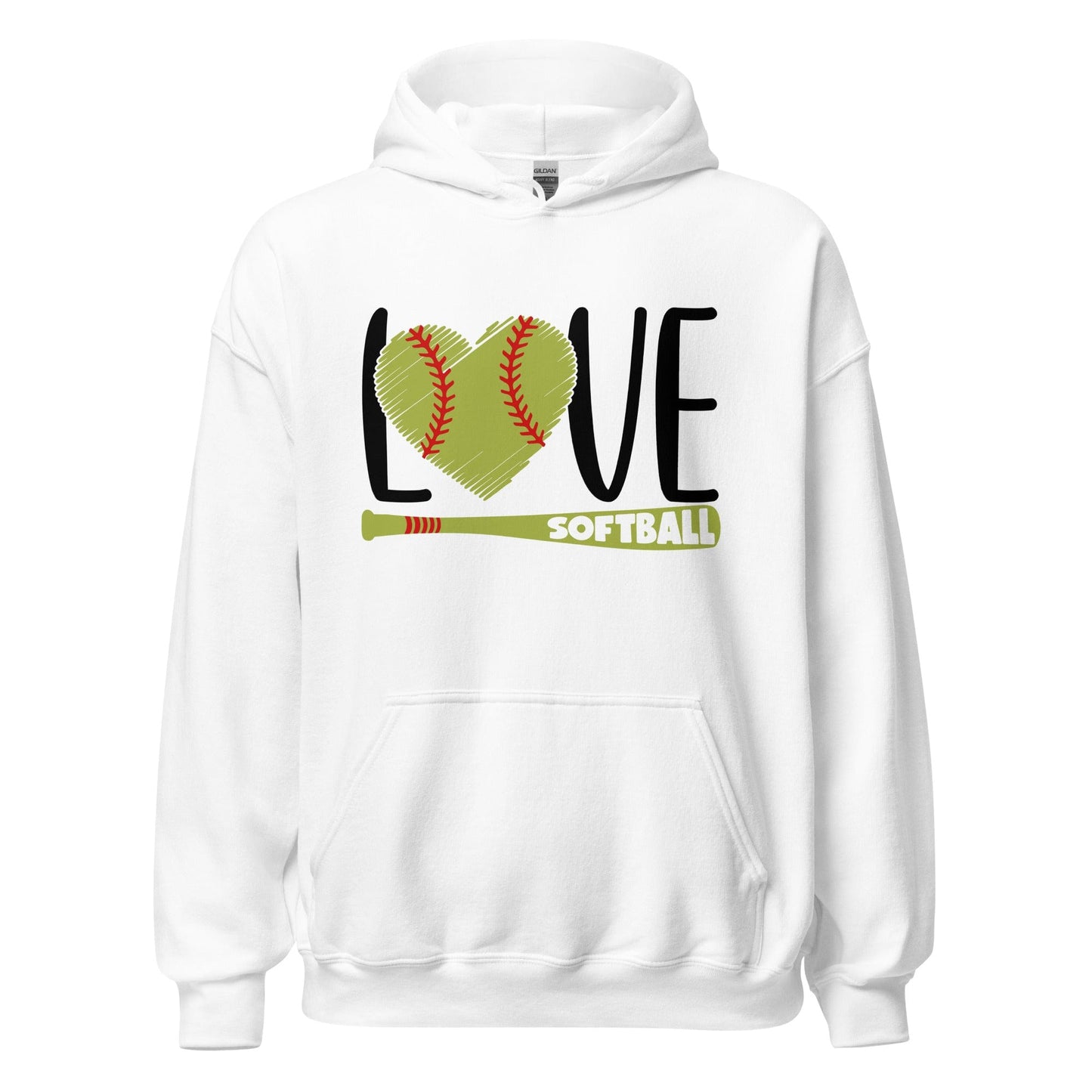 Love Softball Hoodie White / S Spirit Gear Collective Hoodie